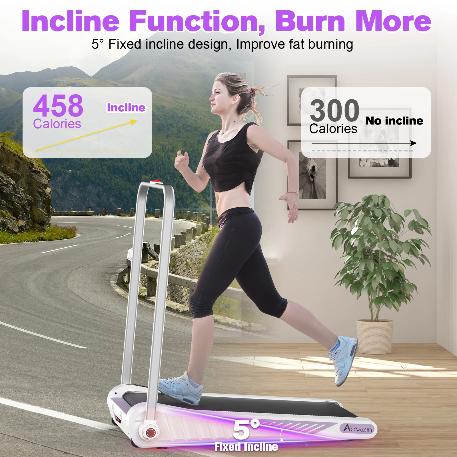 Treadmill Compact Walking Pad White