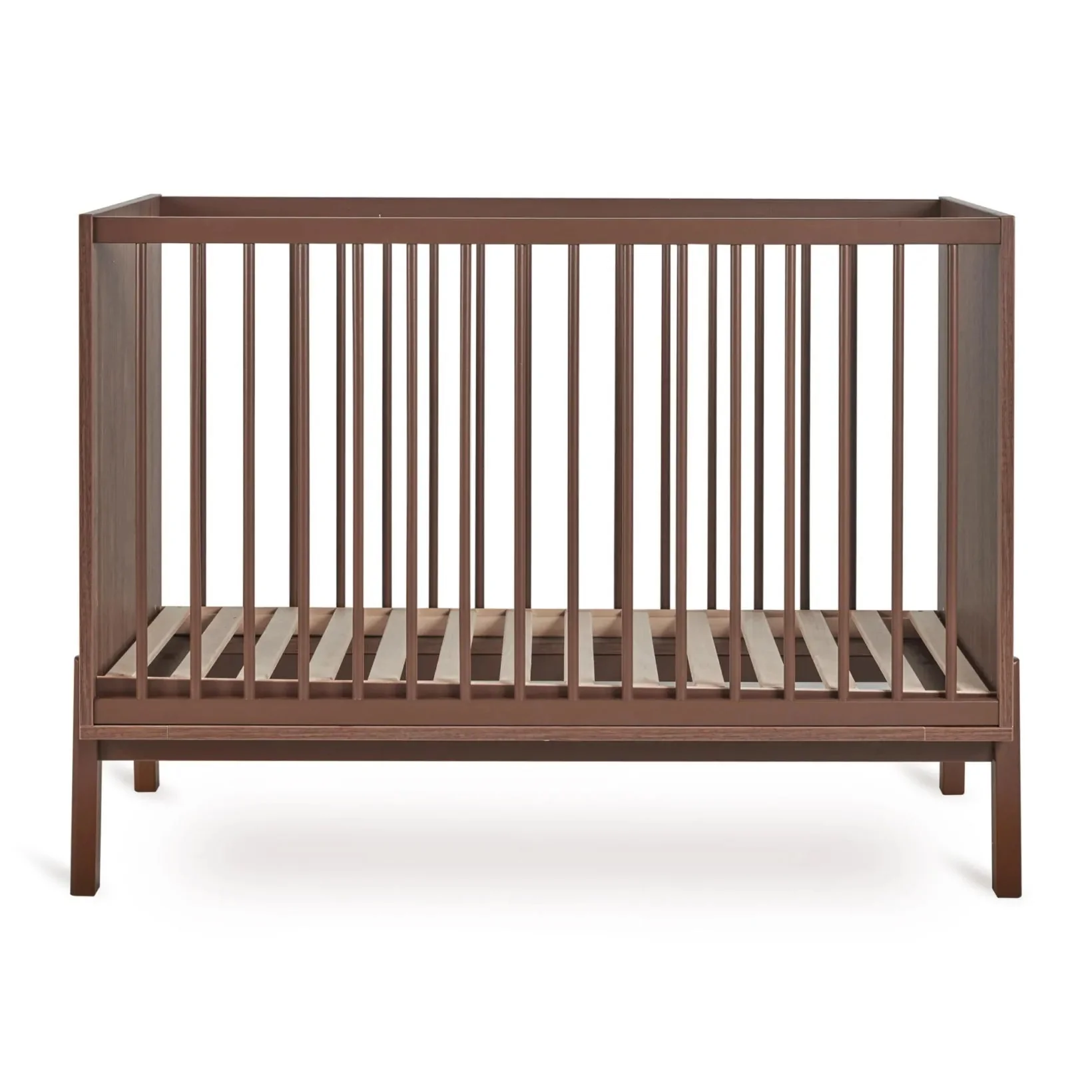 2025 Quax Babybed Ashi Collectie ?C Kastanjebruin | Tijdloze eenvoud & minimalistisch design | Verstelbare hoogte (30/45/60 cm) | FSC-gecertificeerd beukenhout | Inclusief lattenbodem, zonder matras