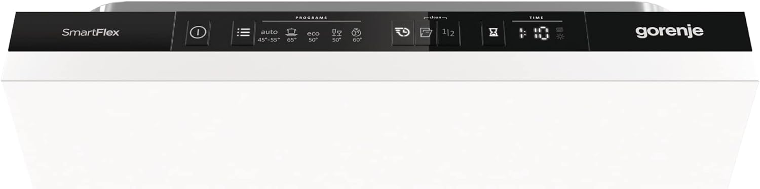 Gorenje GI 520 E15X Teilintegrierbarer Geschirrspüler / 45cm / 9 Maßgedecke / 5 Programme / 1h Reinigungsprogramm / höhenverstellbarer Oberkorb / vollständiger Überlaufschutz, Eingebaut, Edelstahl