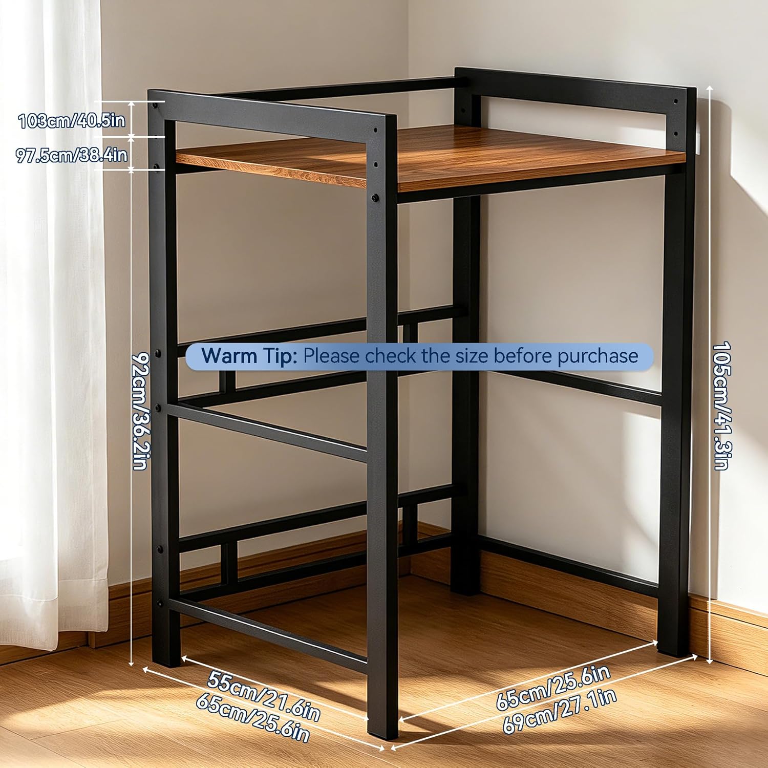 Waschmaschinenregal 3 Höhenverstellbar Waschmaschine Trockner Schrank Toilette, Regal über Waschmaschinen, 350 kg Waschmaschinenschrank mit Trockner für Badezimmer Waschküche 69x65x105cm (Schwarz 1)