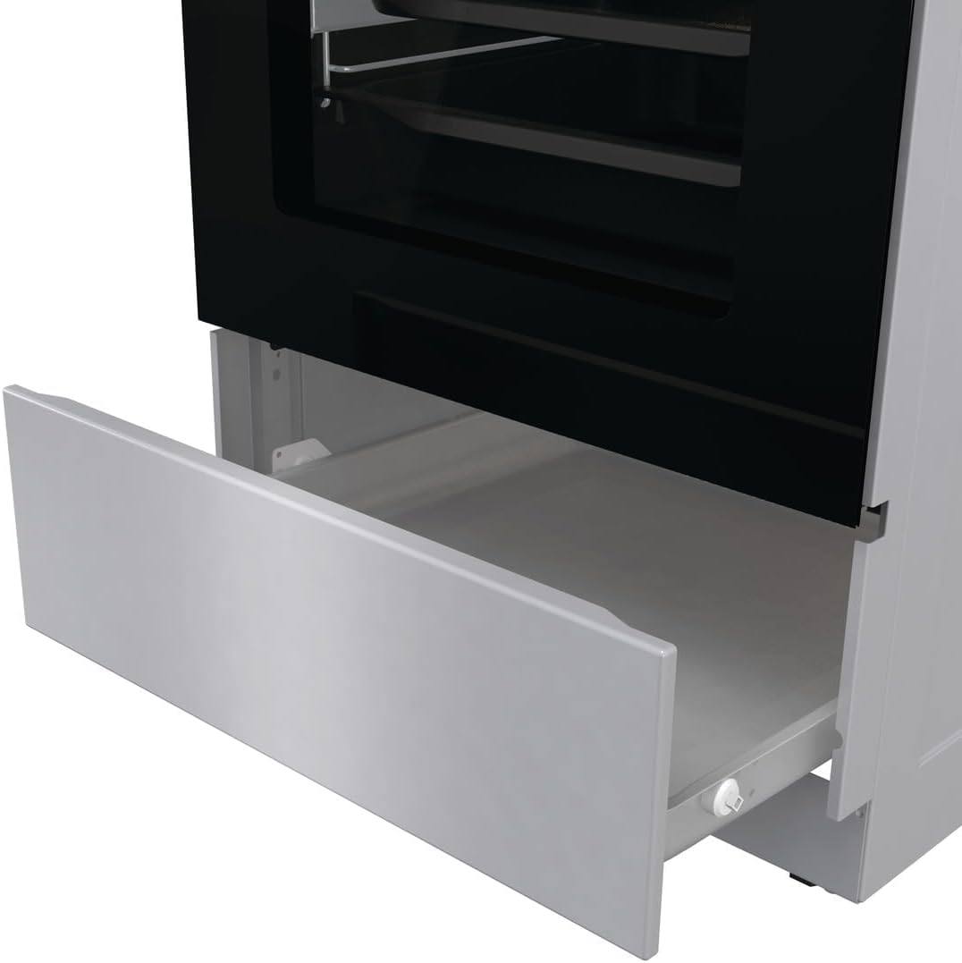 Gorenje GEIT5C61SPG Standherd mit Induktionskochfeld, 50 cm, 70 Liter,Silber, PerfectGrill, AirFry, FrozenBake, Pizza Mode 300°C, AquaClean, Made in Europe, inox