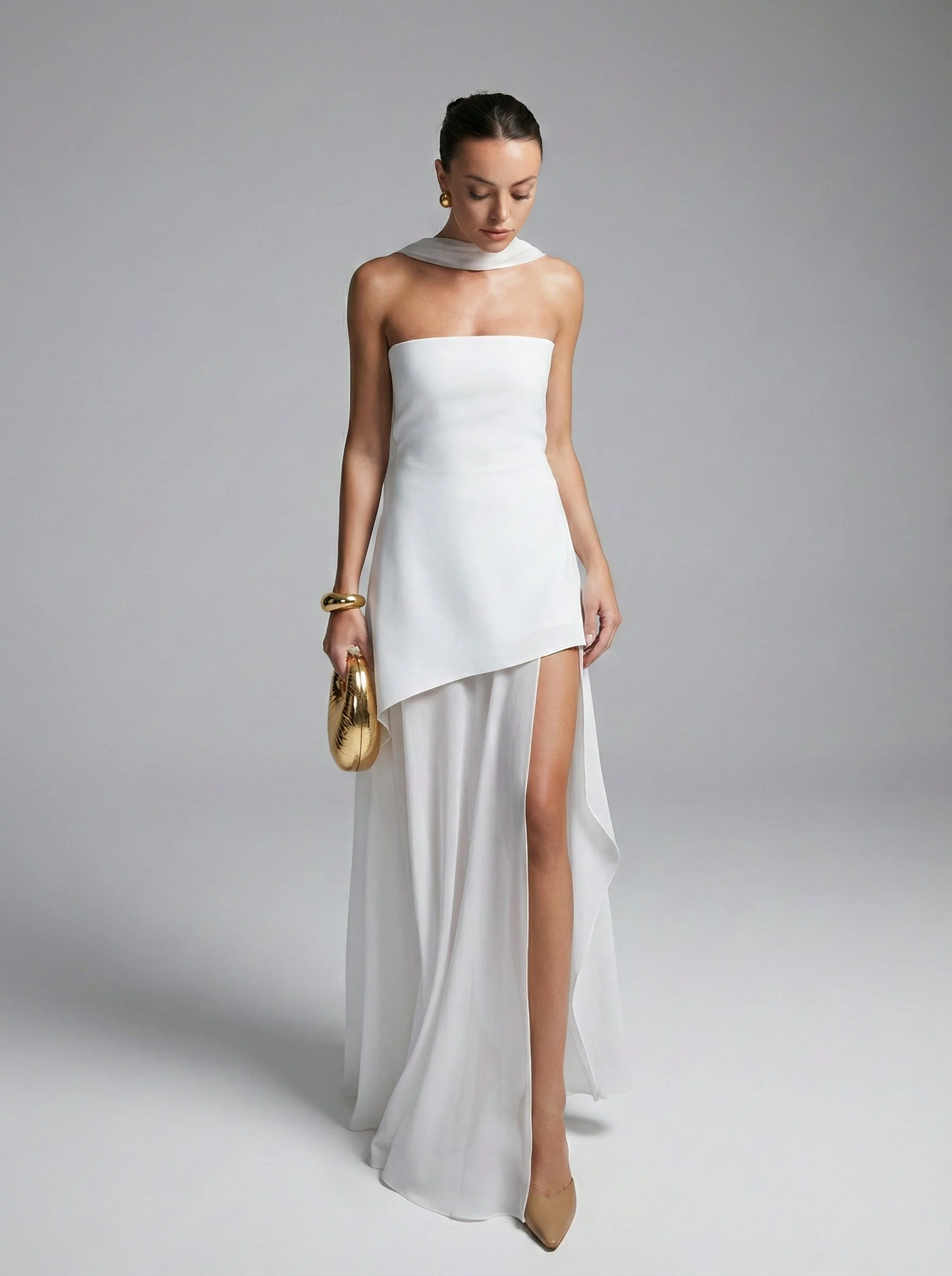 Maxikleid f��r Damen mit Schlitz