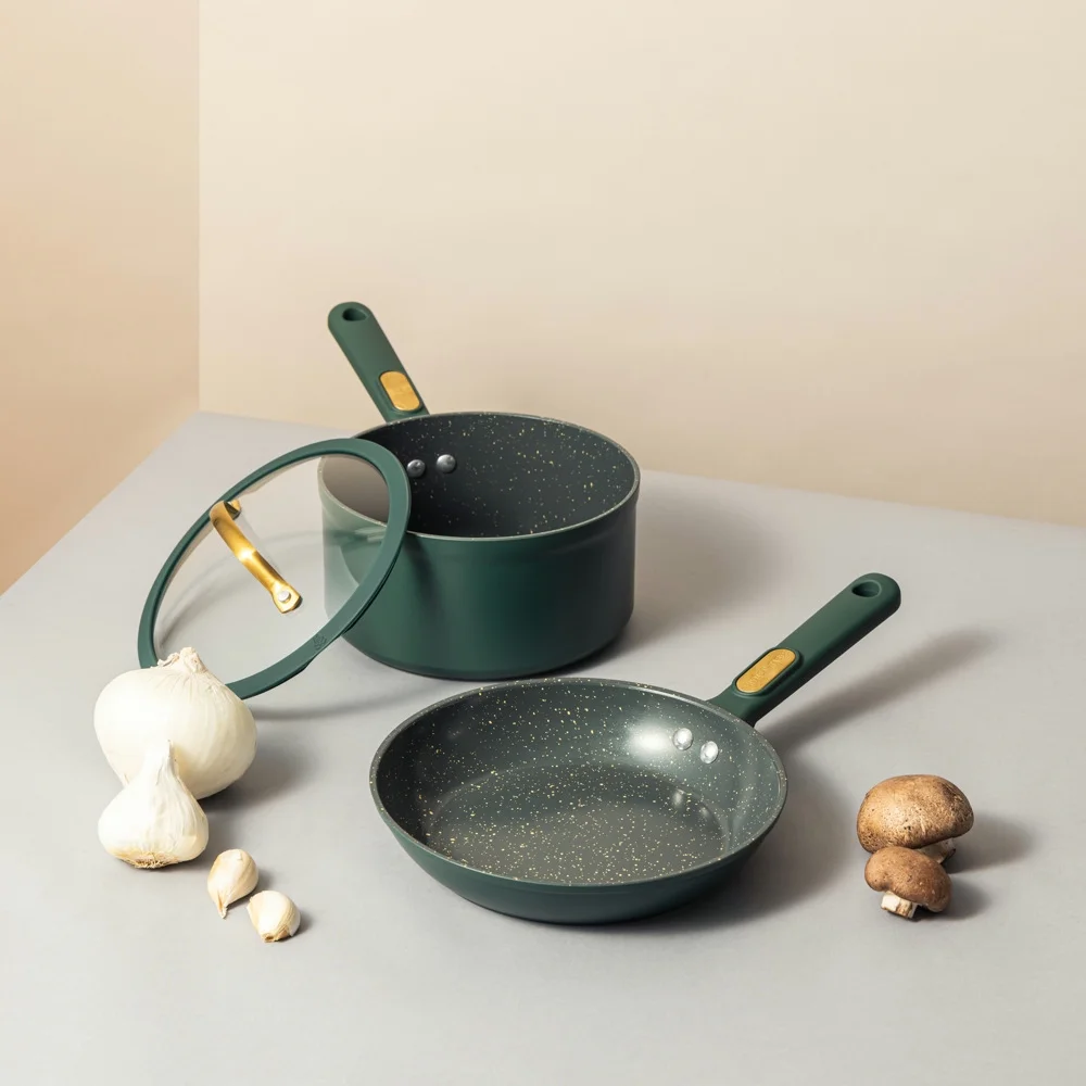 2025 Thyme & Table 12-delige Antiaanbak Kookset met Granietafwerking