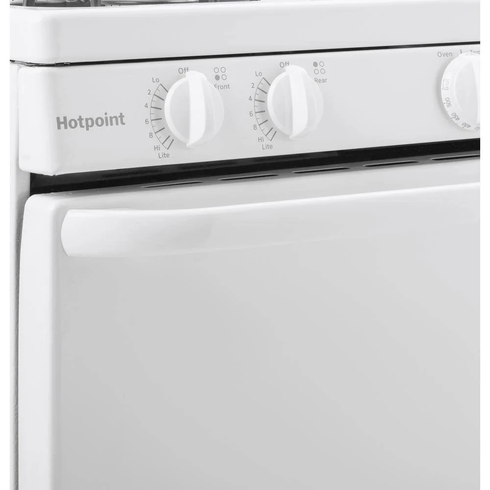 20-inch electric oven with 4 cooking zones, freestanding, in white