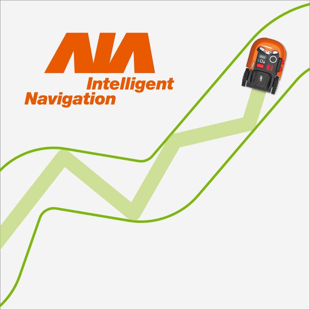WORX Landroid Plus WR167E Mähroboter mit Begrenzungskabel für Gärten bis 700m2 (AIA Navigation, App Steuerung, schwimmendem Mähwerk - max Steigung: 35%, Schnittbreite 18cm, Schnitthöhe 30-60 mm)