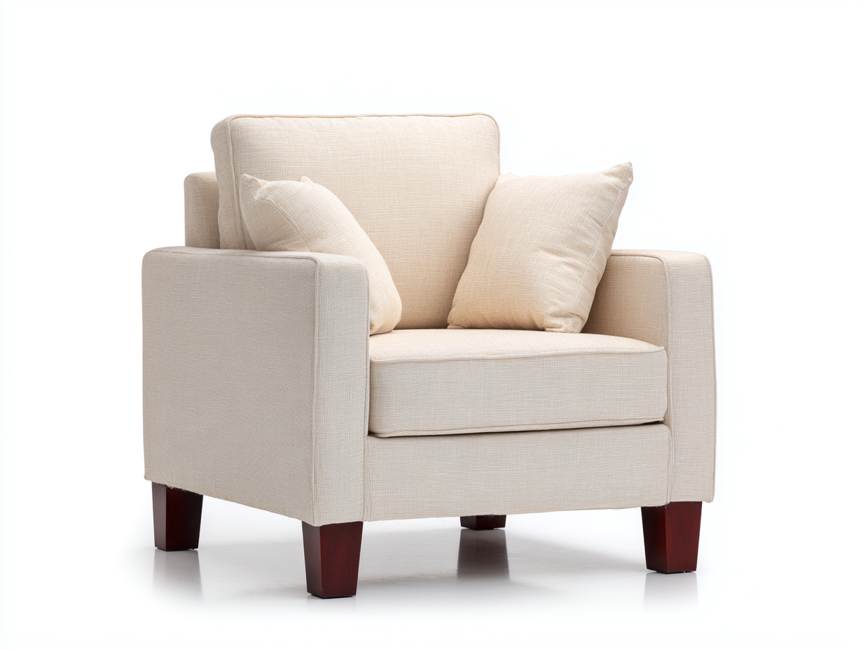 Sessel Stoff 90x85x85 cm - Beige - moderner Polstersessel geeignet für Wohnzimmer