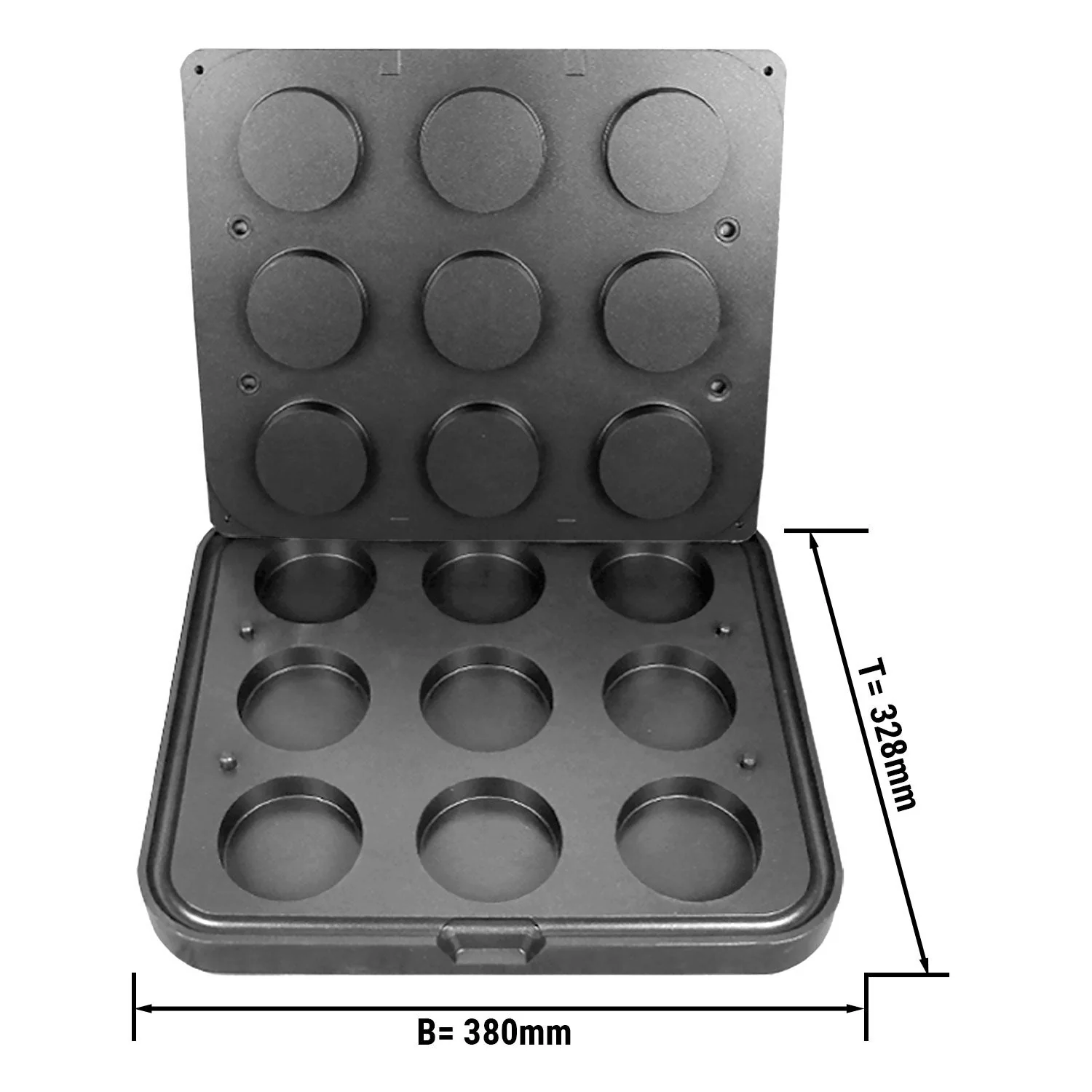 Plater til tartelettmaskin TMNP - rund form - ? 80 mm - for 9 tartelettes