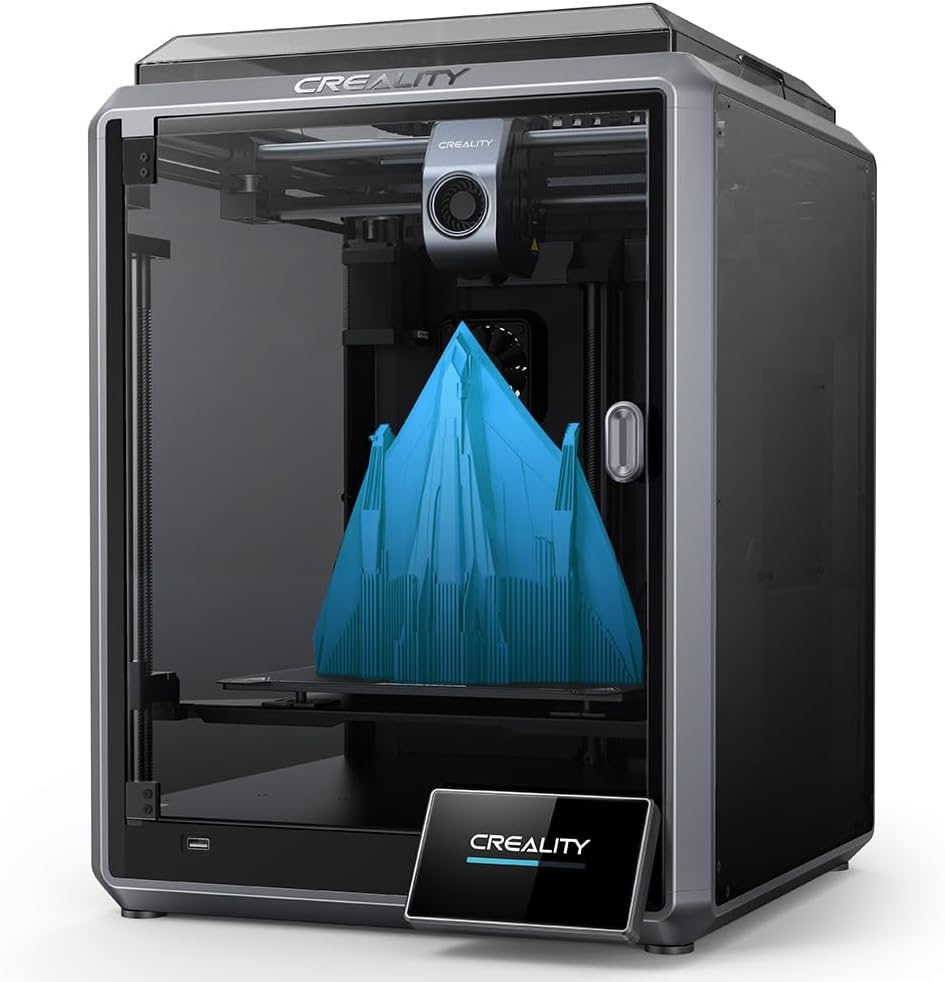 2024 New Version Creality K1C 3D Printer, 600mm/s Fast Printing Speed and Clog-free Direct Extruder, Support 300�� Printing and Carbon Fiber Filament, Auto Leveling and AI Camera 8.66*8.66*9.84 inch