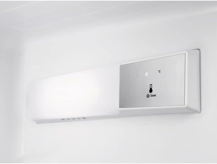 AEG RDB424E1AW Freistehender Doppeltür - Kühlautomat/Serie 5000 mit ColdSense / 1434 mm/Gefrierteil oben / 206 L/LowFrost – weniger Eisbildung/Farbe: Weiß/E