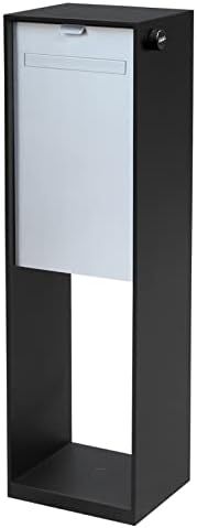 Vienna 2 - Black and Silver Parcel Mailbox