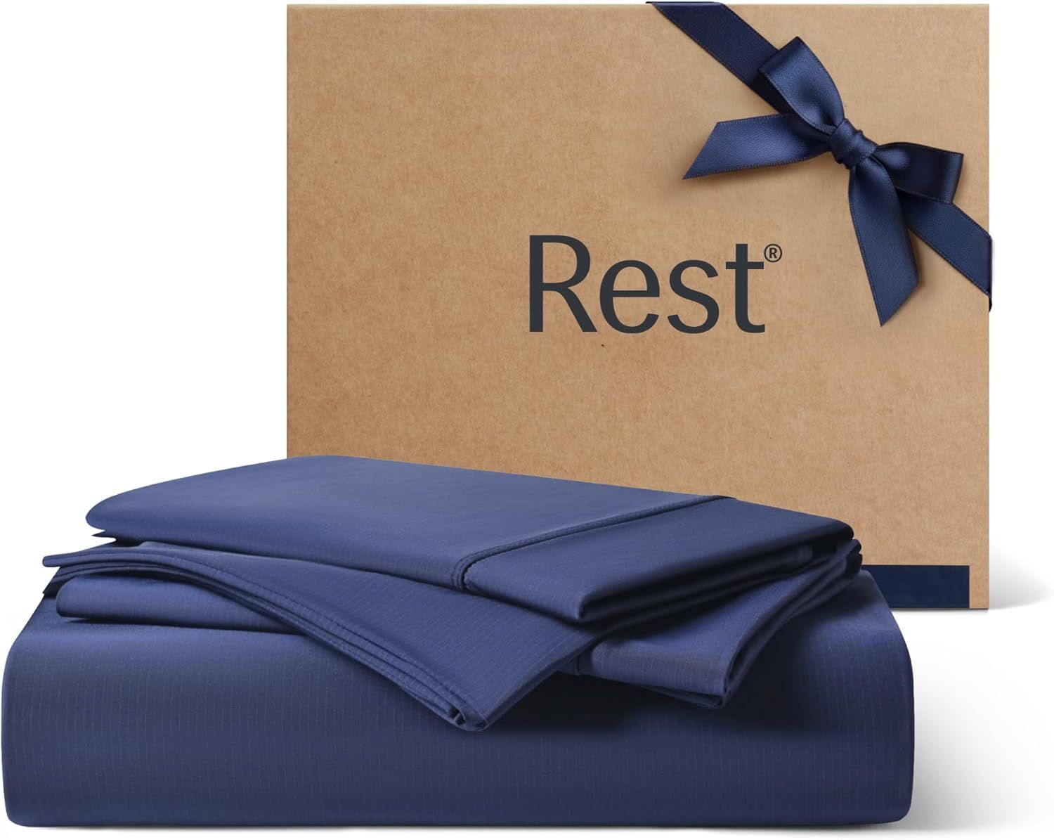 King Midnight Blue Cooling Sheet Set with Pillowcases, Ideal for Hot Sleepers and Sensitive Skin