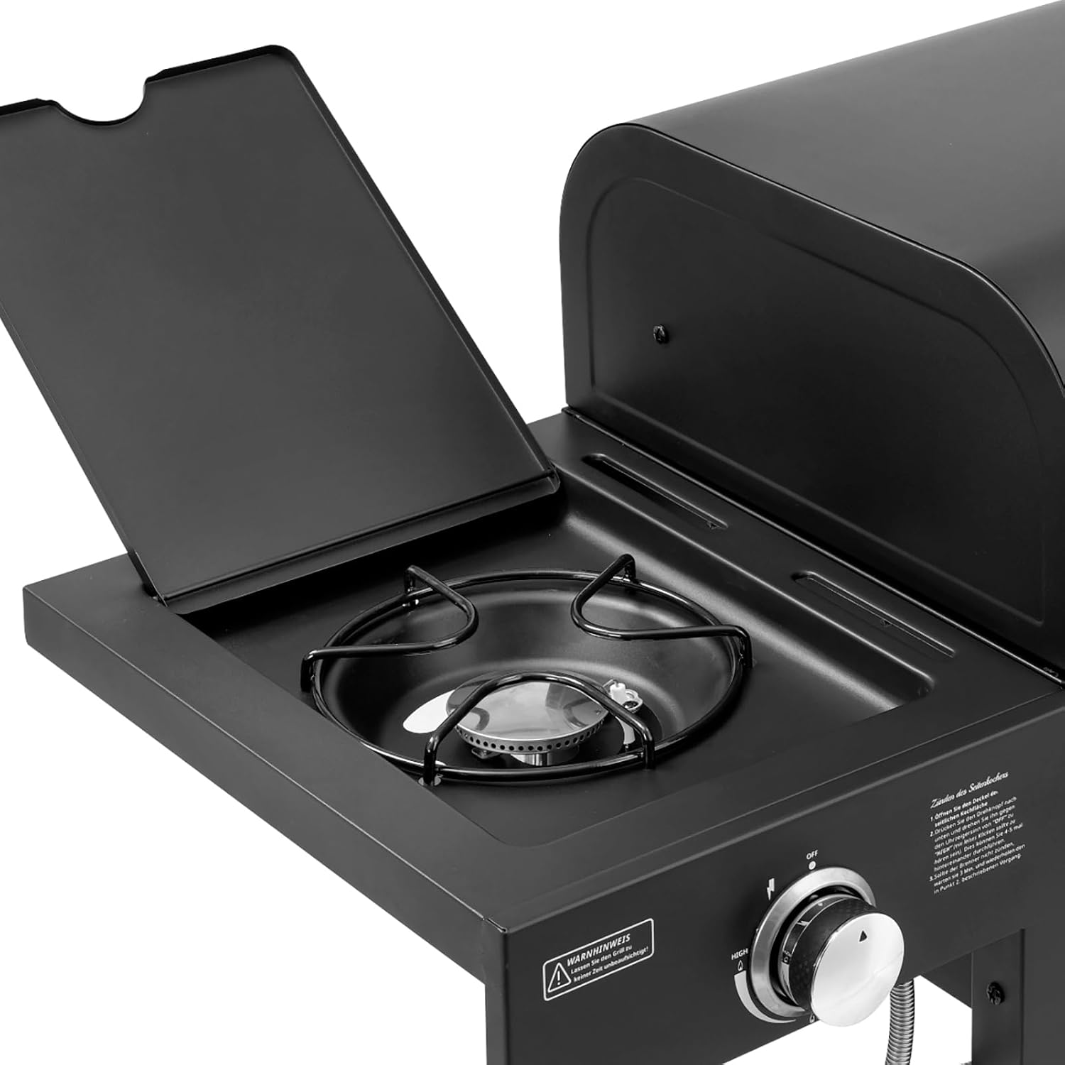 TAINO HERO DUO Gasgrill Holzkohlegrill Smoker Kombigrill Grillwagen 2 in 1 System BBQ Grill Kombistation Gas Kohle schwarz