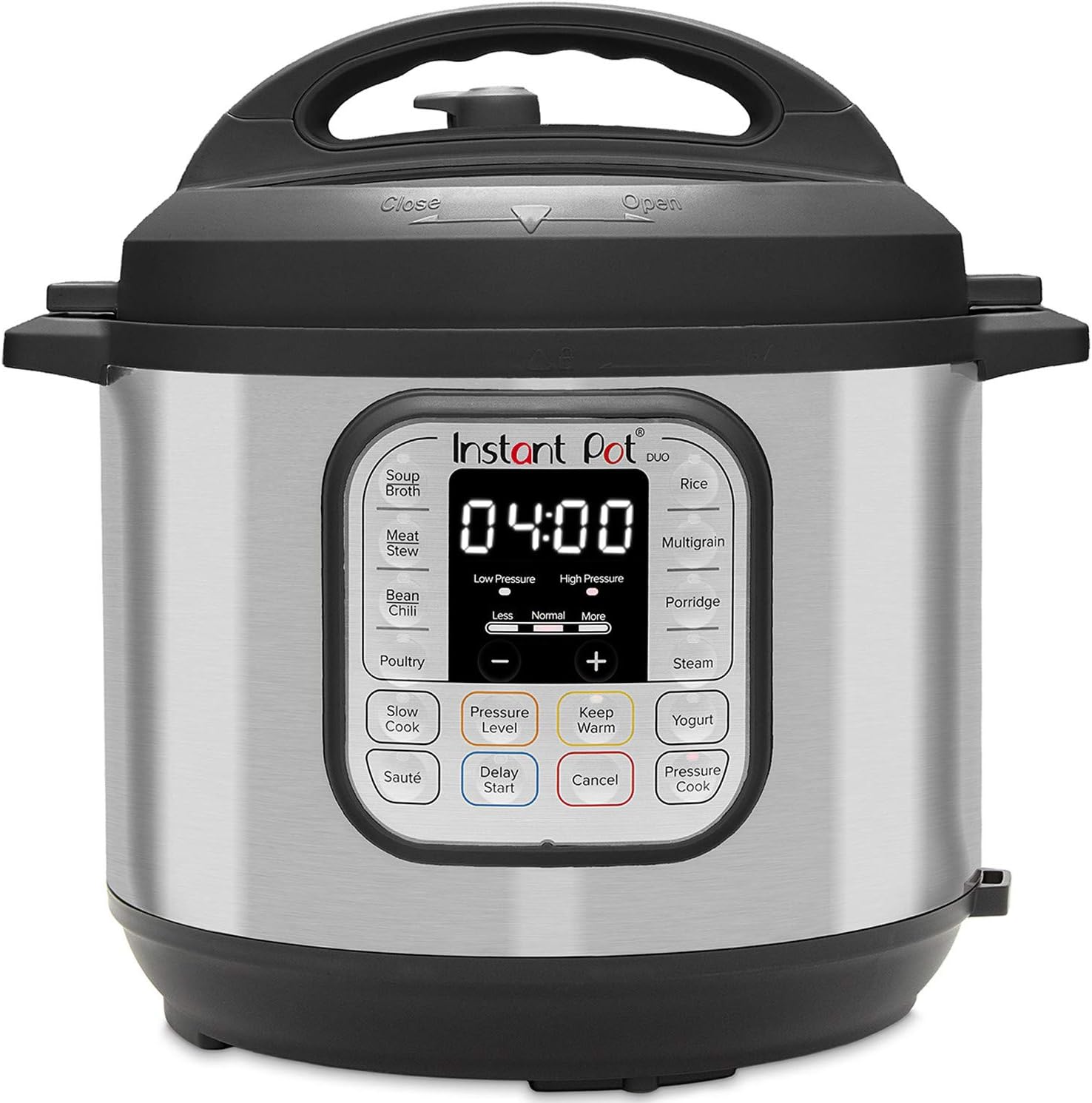 Instant Pot Pro 10-in-1-Elektro-Multikocher 1200 W, 5,7 L – Schnellkochtopf, Schongarer, Reiskocher, Dampfgarer, Sautierpfanne, Sterilisator, Joghurtbereiter, Sous Vide Gert – Schwarzer Edelstahl