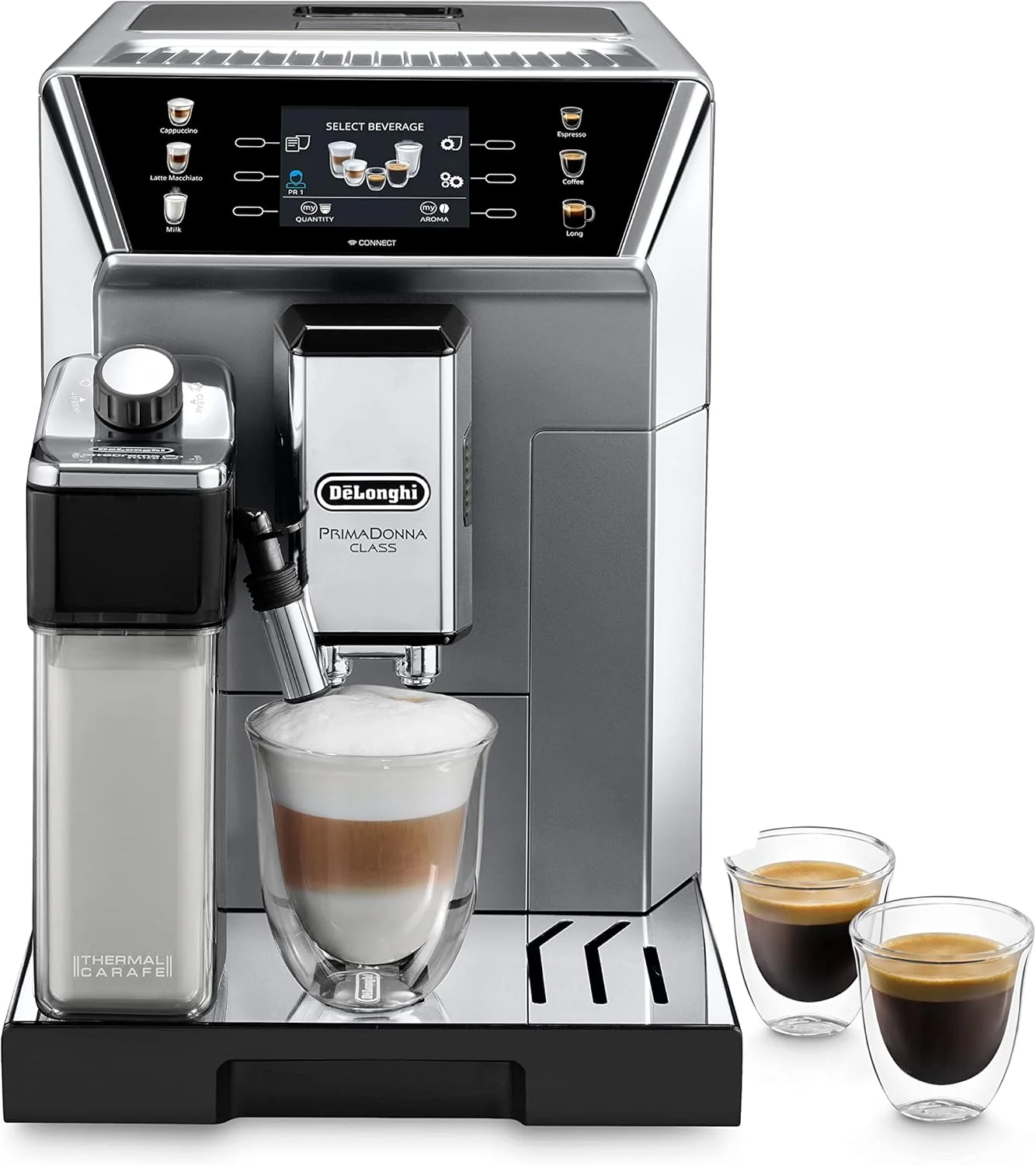 De'Longhi Eletta Evo ECAM 46.860.B volautomatische espressomachine met LatteCrema-melksysteem, cappuccino en espresso met ����n druk op de knop, LCD-display en sensor-touchknoppen, zwart