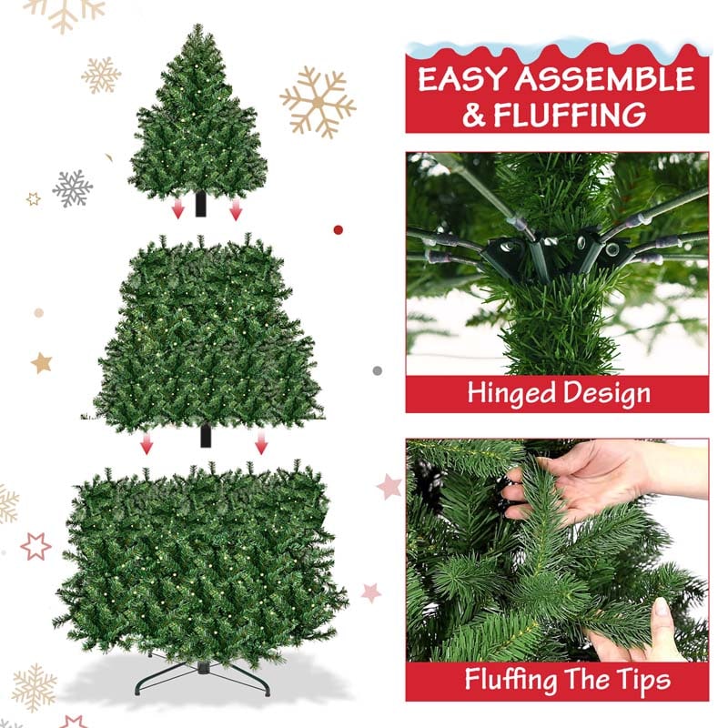 Eletriclife 7FT Pre-lit PVC Artificial Christmas Tree with 300 LED Lights