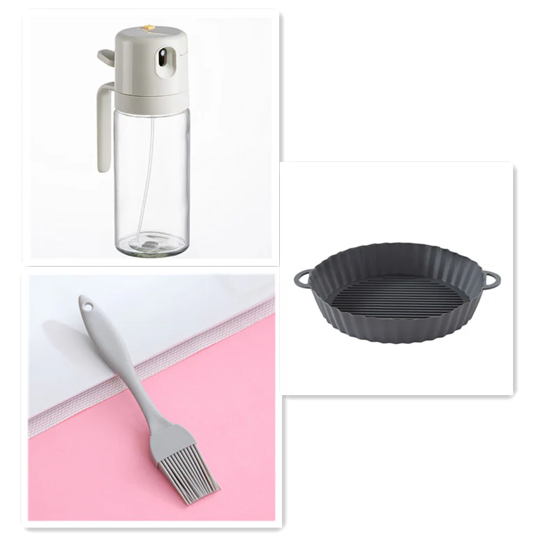 2-in-1 Oil Sprayer & Dispenser Bottle �?Olive Oil Mister for Cooking, Air Fryer, BBQ & Salad