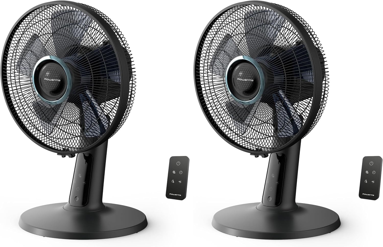 Rowenta Turbo Silence Extreme +, Ventilateur de table, Rafraîchissement intense, Silencieux, Économies d'énergie, VU2750F0 (Lot de 2)