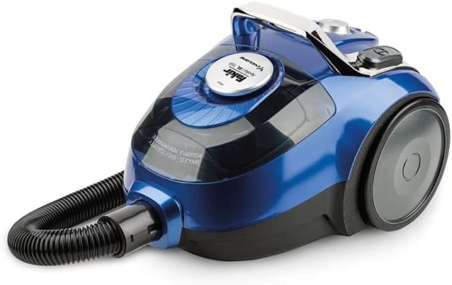 Fakir Apollo BL 150 - Zakloze stofzuiger I Cycloonstofzuiger met hoogvermogende motor, EPA 10 filter & combimondstuk, 800 W, blauw/zilver