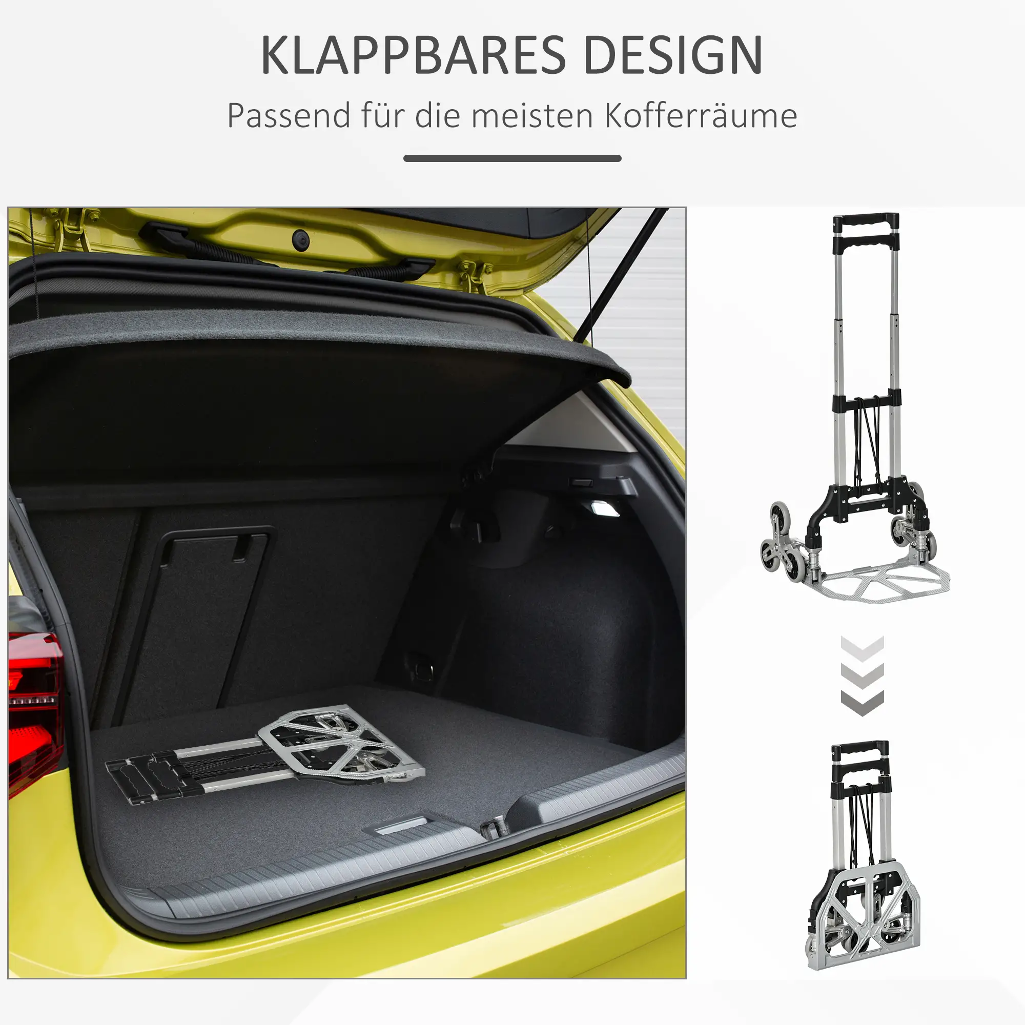Durhand Trappensteekwagen 6 wielen opvouwbaar aluminium