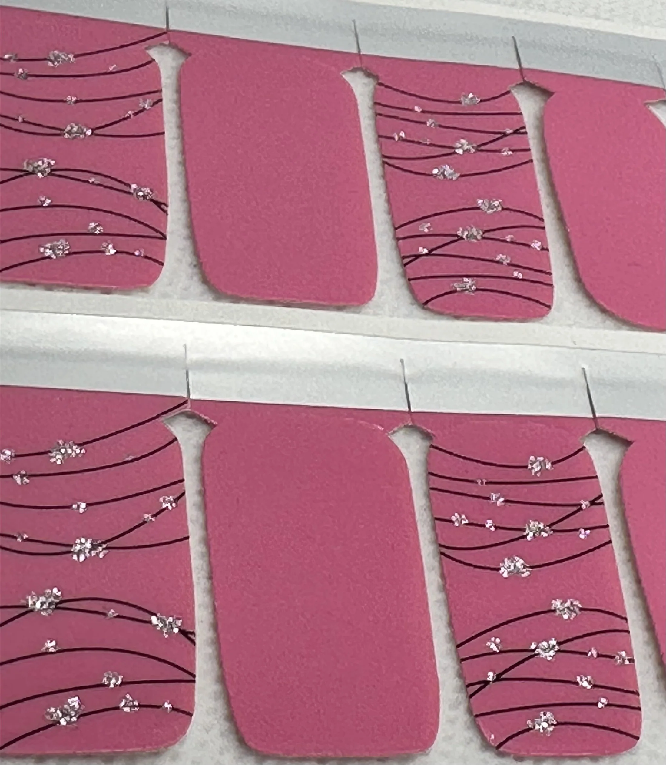 XL Silver Glitter Hearts