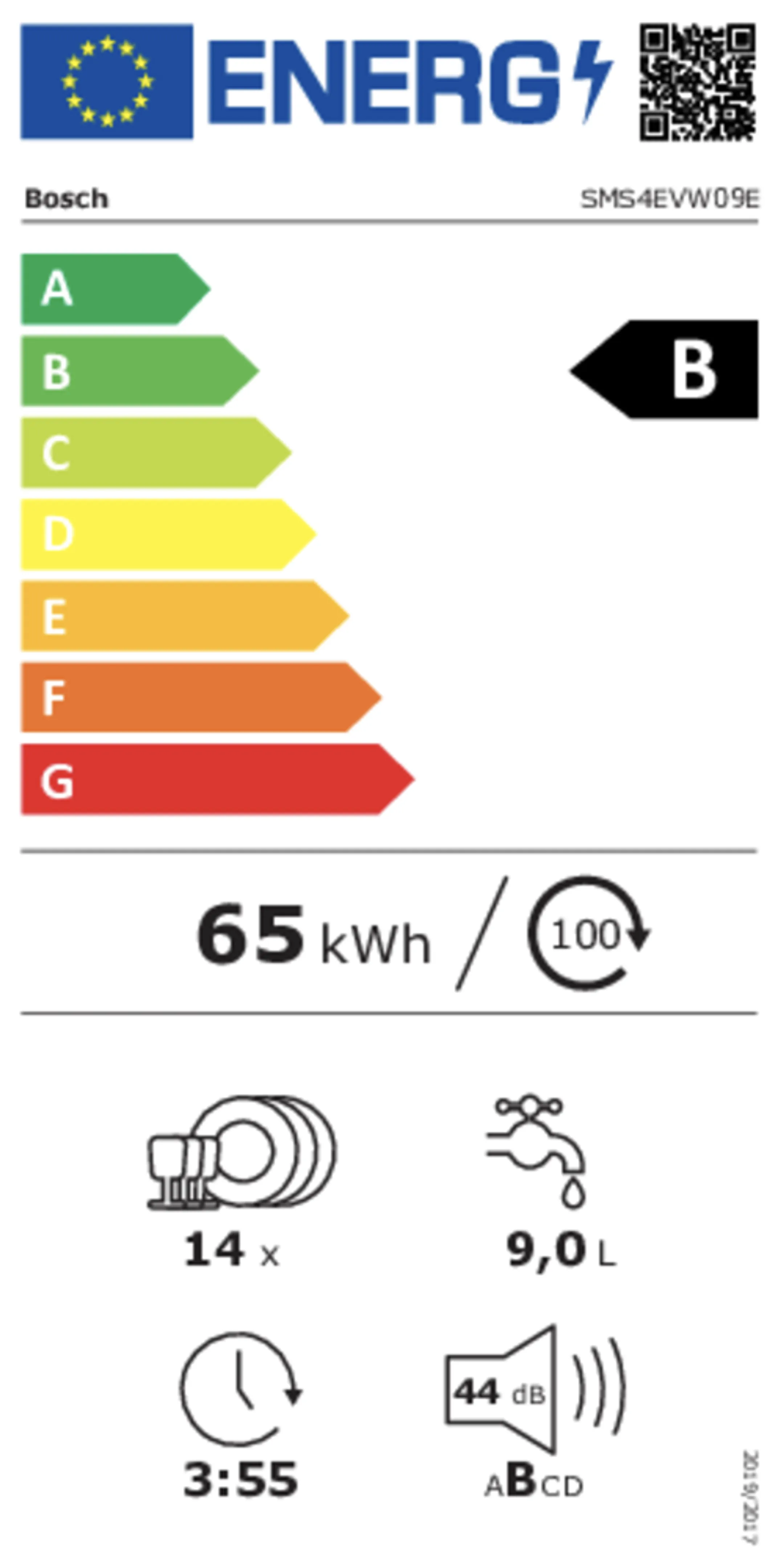 Bosch Vaatwasser SMS4EVW09E Serie 4 Home Connect