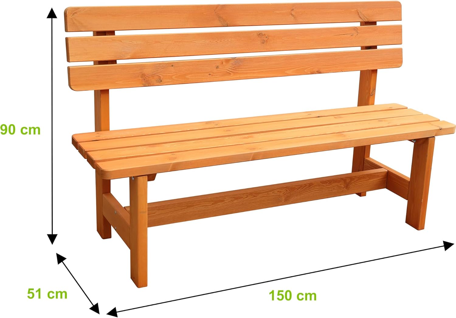 Holz-Bank Summer honigbraun
