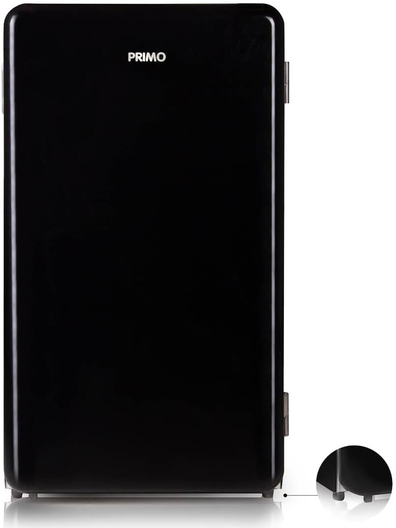 PRIMO PR151RKZ Réfrigérateur Table Top Rétro - Pose Libre - 93L - E - Noir