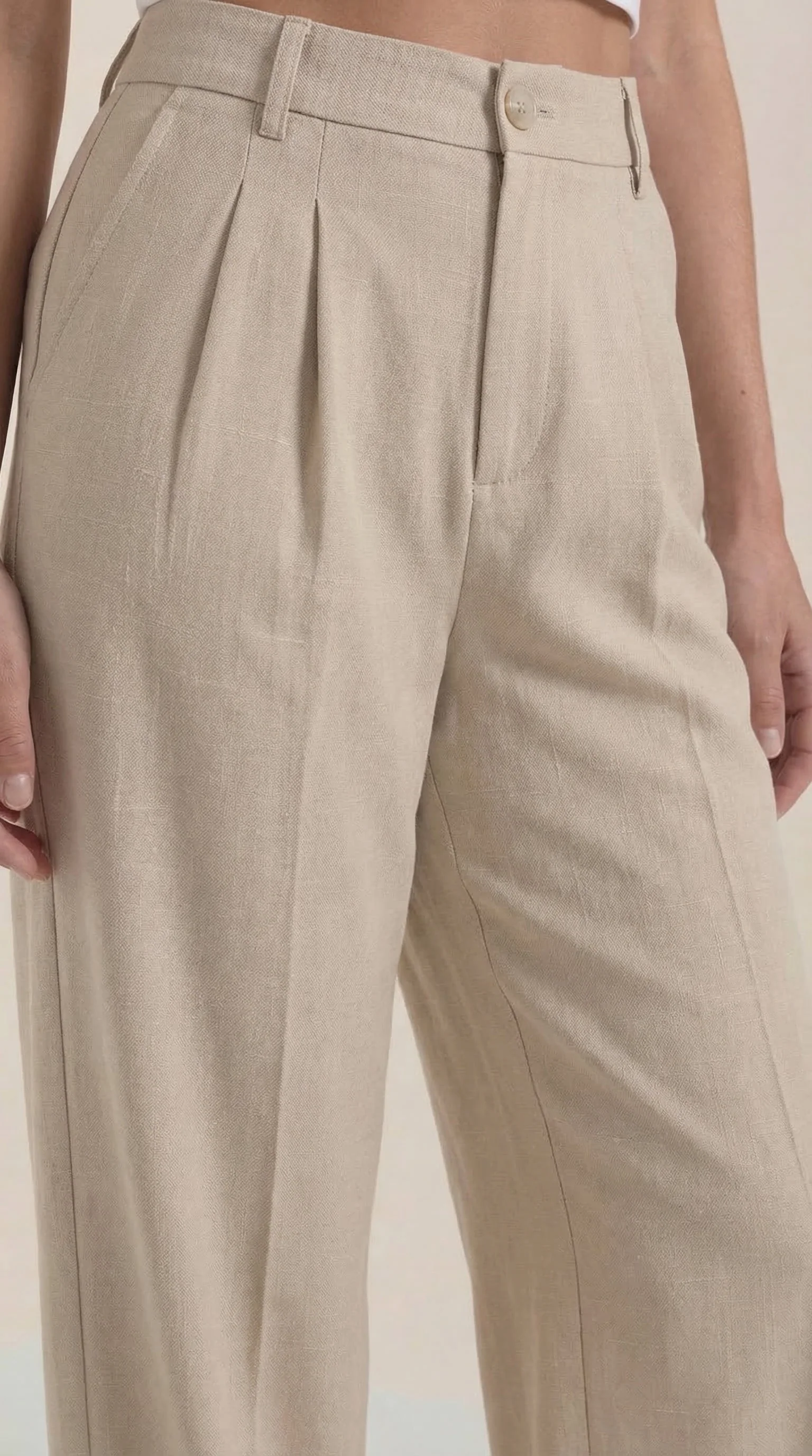 High Waist Stoffhose