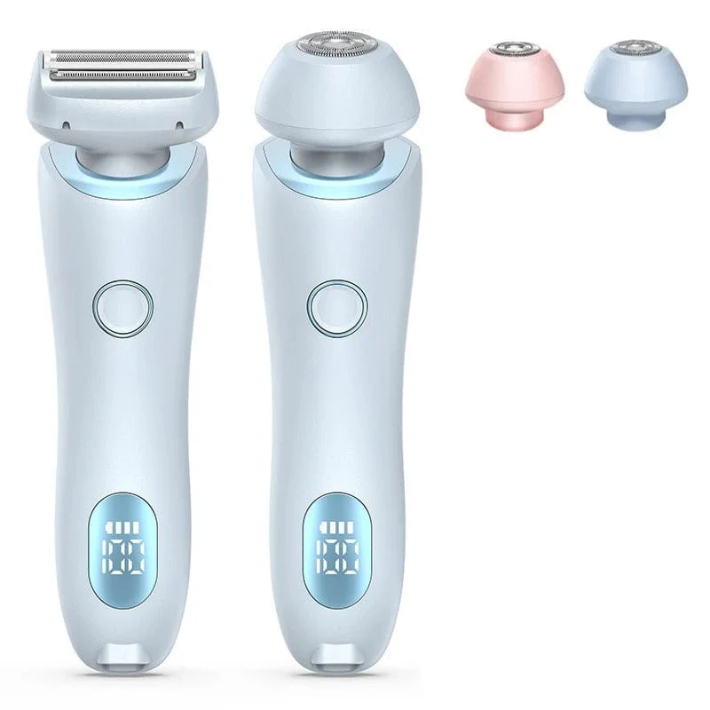 2-in-1 Portable Waterproof Lady Shaver Bikini Trimmer Epilator