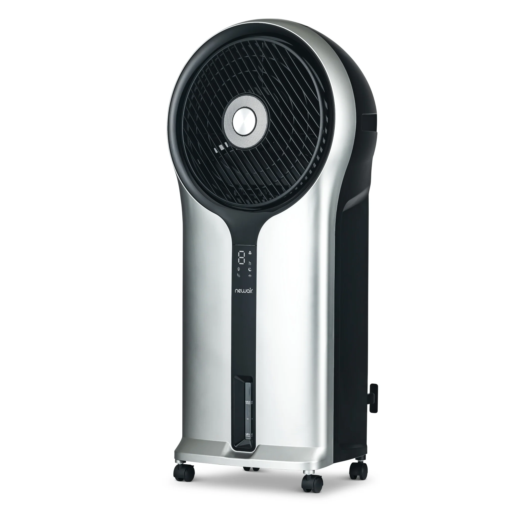 2025 Newair? Verdampingsluchtkoeler en draagbare ventilator met 470 CFM koelvermogen en honingraatpad - Zilver