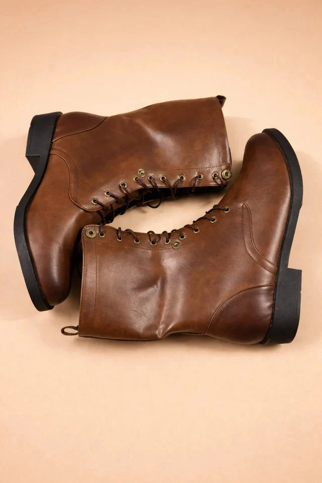 Retro-Schn��rstiefel f��r Damen mit verstellbarer Passform
