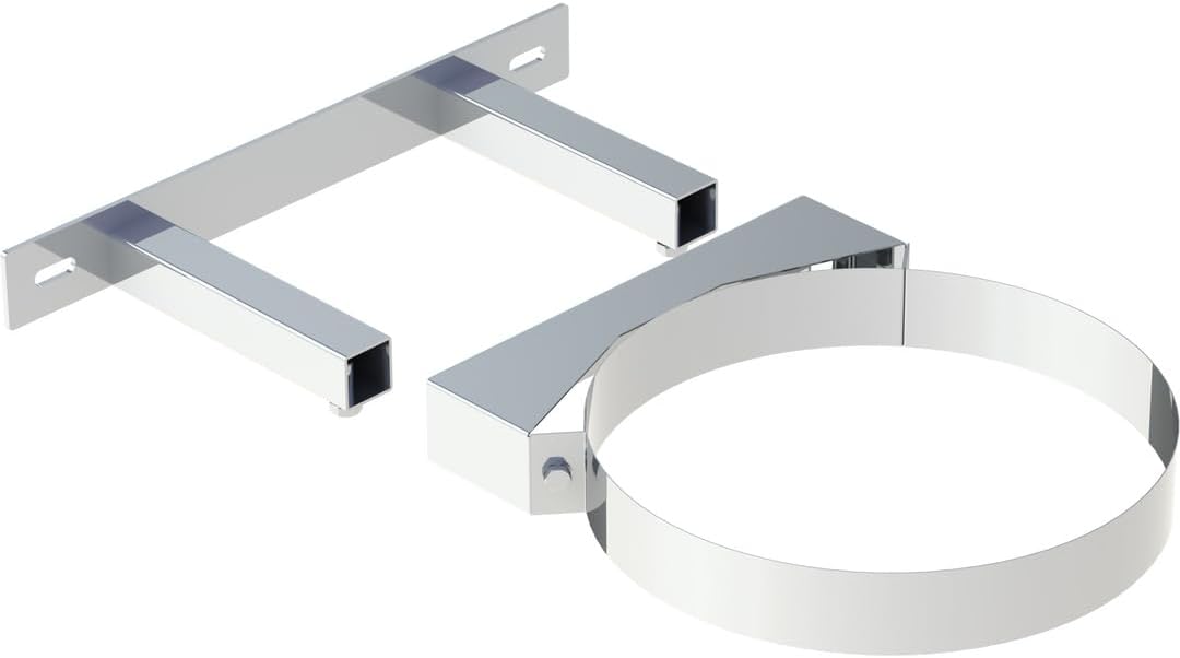 Jeremias DW-FU 450mm Wand- und Kopfteil für Wandhalter bis 250mm doppelwandiges Edelstahl-Abgassystem