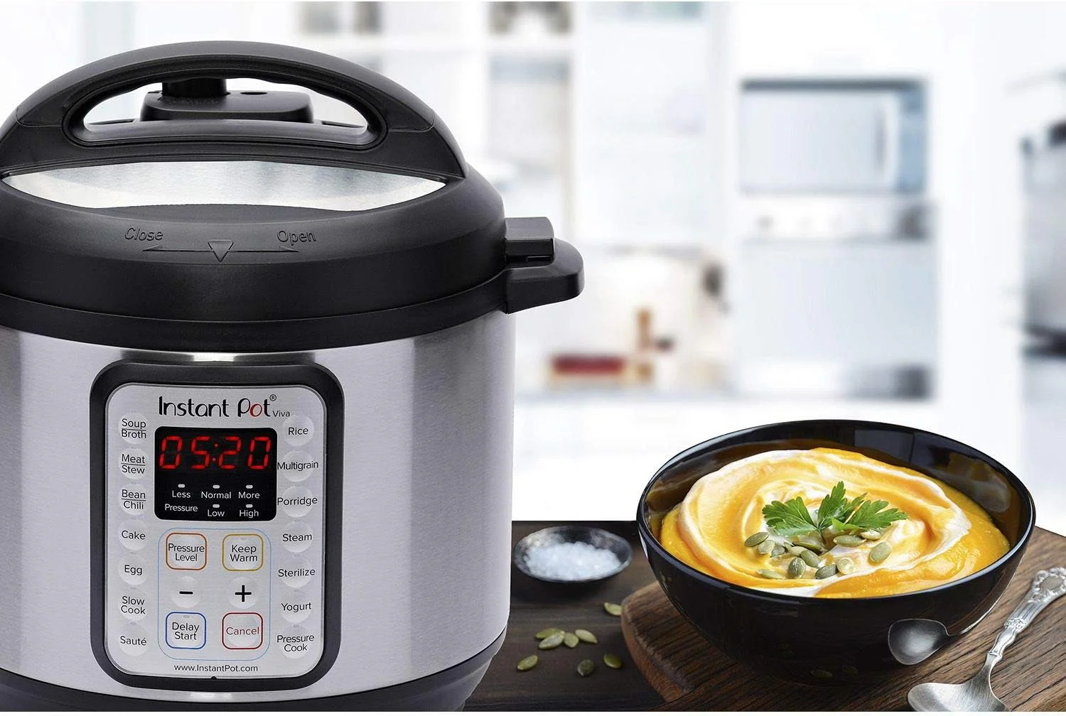 9-in-1 Multicooker. Pressure Cooker. Slow Cook. Rice Maker. Steamer. Saut茅. Yogurt. Warmer & Sterilizer. Includes App With Over 800 Recipes. Stainless Steel. 6 Quarts