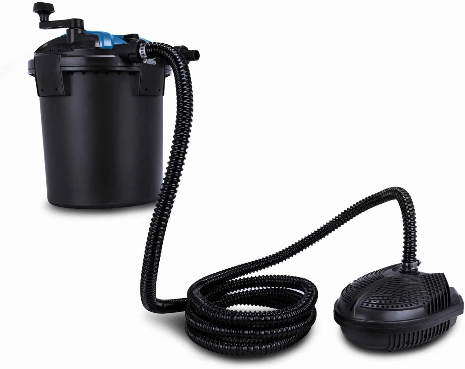 Scheppach Teichdruckfilter Komplettset PFS8000 | f��r Teiche bis 8000 Liter | F?rdermenge 4000 L/h | 11 W UV-C Kl?rer mit Spin Clean | int. Schmutzanzeige | 9,5L Tank | Teichfilter Druckteichfilter