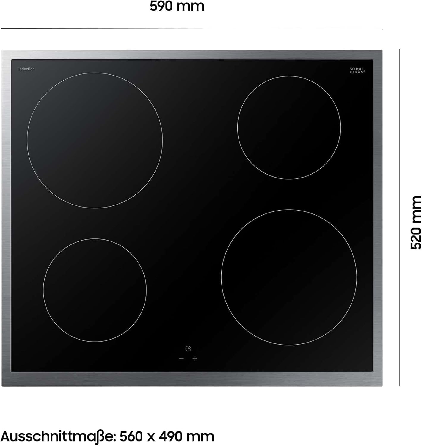 Herdset F-NB69R3301RS bestehend aus Ceranfeld und Einbaubackofen,69 L, versenkbare Knebel, Glaskeramik Kochfläche