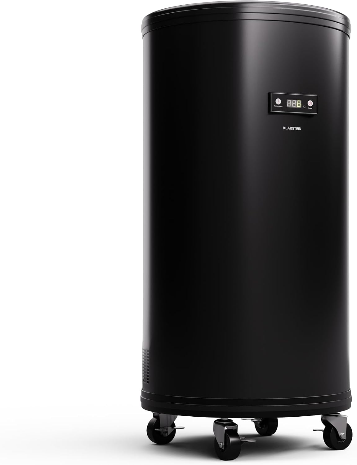 Klarstein Beersafe L Kühlschrank mit LED Display, Edelstahl-Kühlschrank für Zimmer, Indoor/Outdoor Getränkekühlschrank, Weinkühlschrank für Getränke, 75L Kühlschrank mit 360° Sicht, 0-16°C