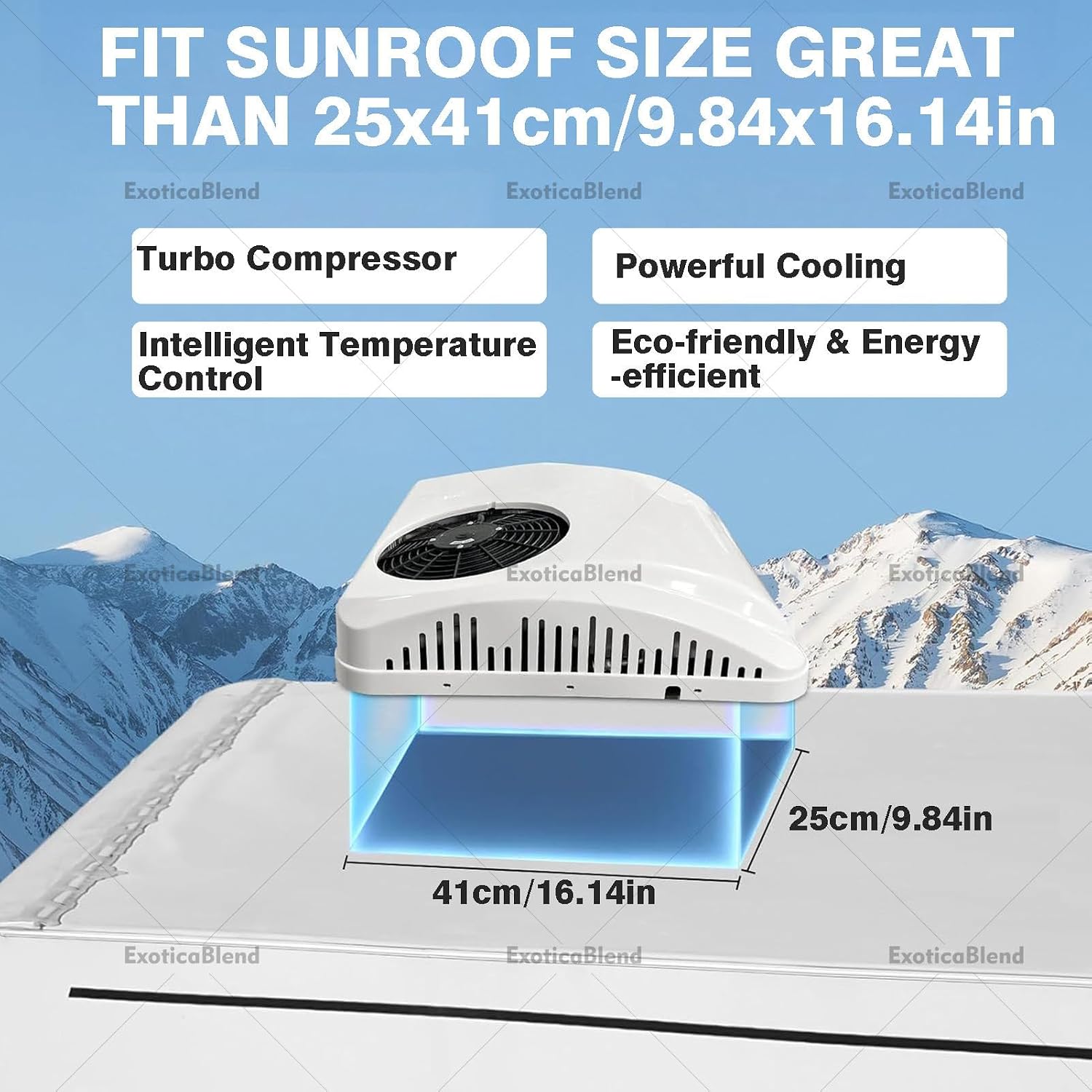 Wohnmobil-Klimaanlage mit Heizregister, Dachklimaanlage, All-in-One-Gerät, einfache Installation, leise Klimaanlage für Camper White-24V