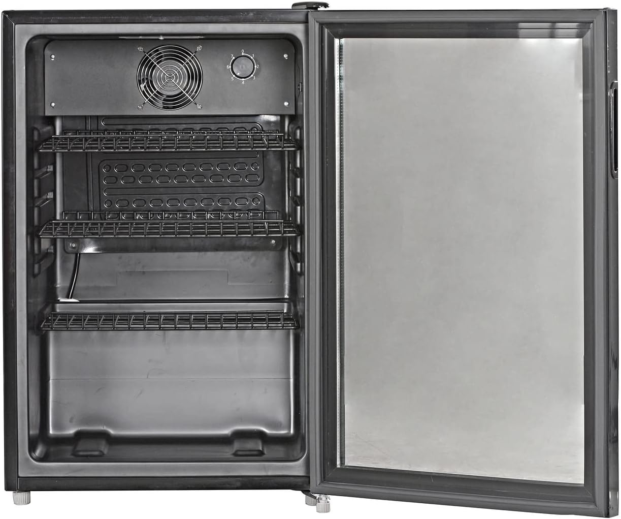 METRO Professional Réfrigérateur à boissons GSC2125B, métal/verre, 54.5 x 54 x 84 cm, 118 L, refroidissement statique par air, avec serrure, noir