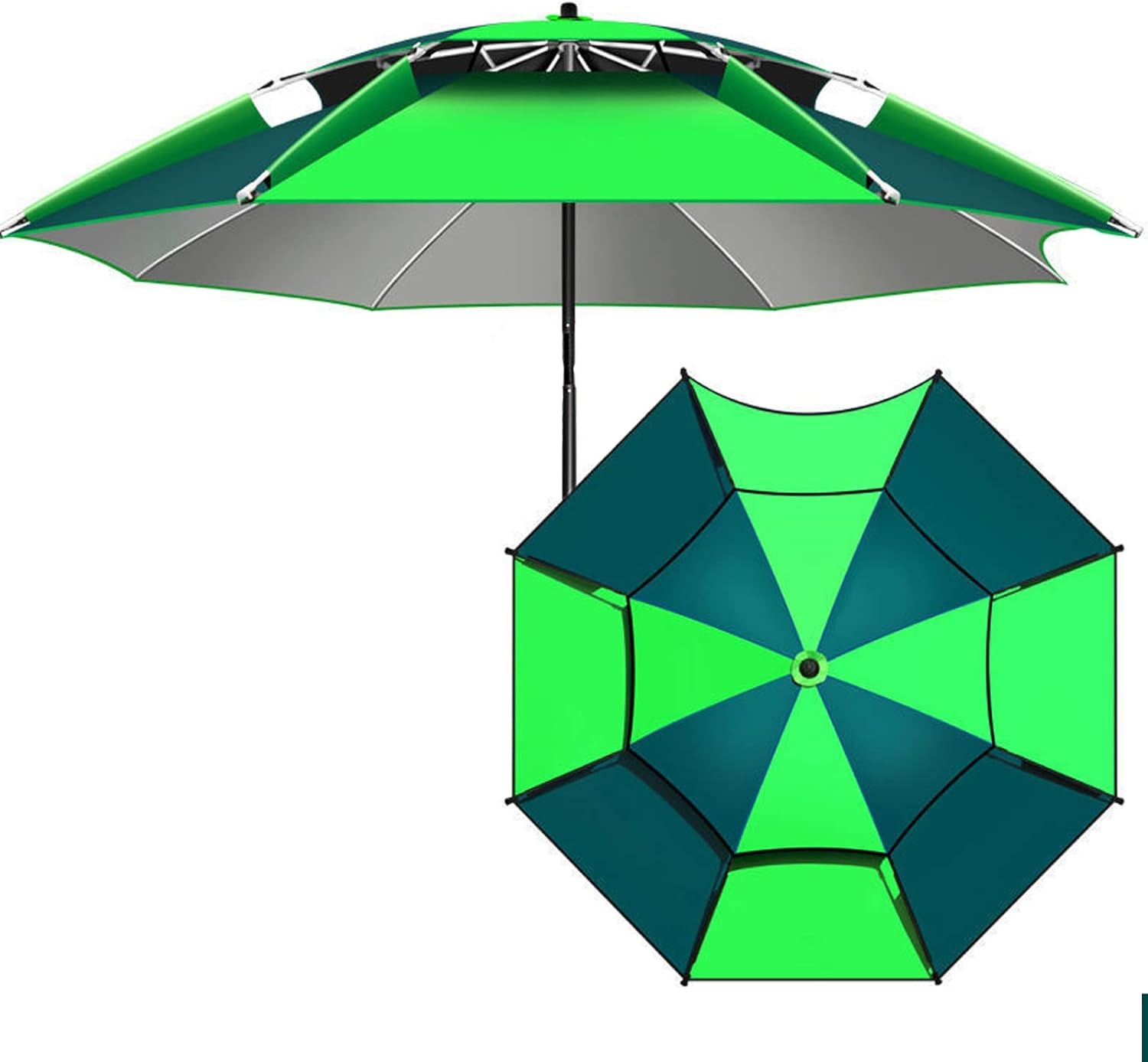 1 STÜCKE Regenschirmunterstand, Mehrzweck-Sonnenschirm zum Angeln, höhenverstellbar, mit Neigungsfunktion, regenfest, Belüftung, für Garten, Hof, Strand, Pool, Sonnenschirm, Terrassenschirm good