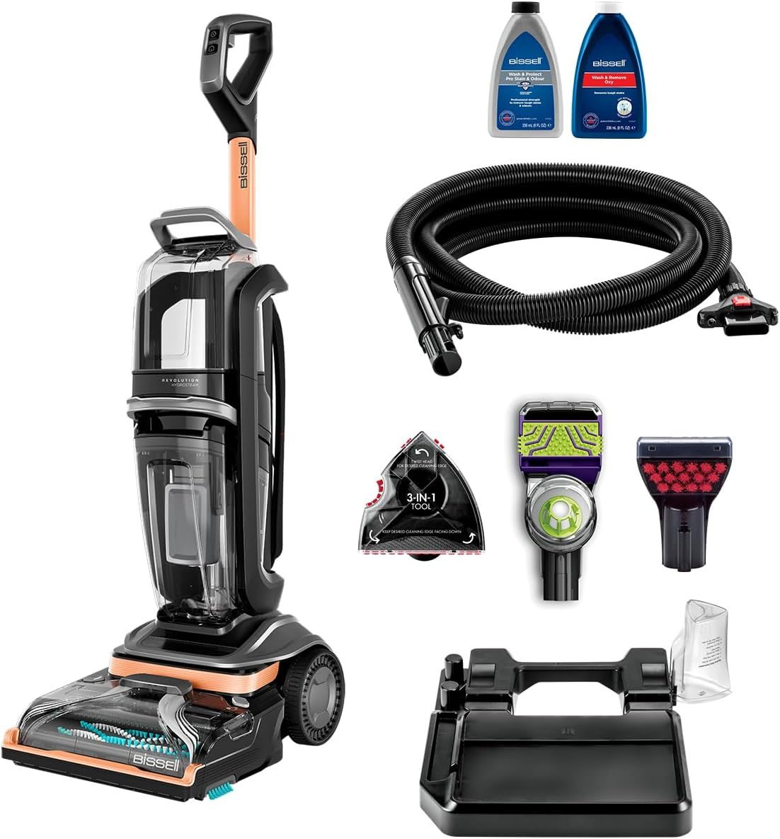 BISSELL Revolution HydroSteam Carpet Cleaner with Quick Dry and LED Display