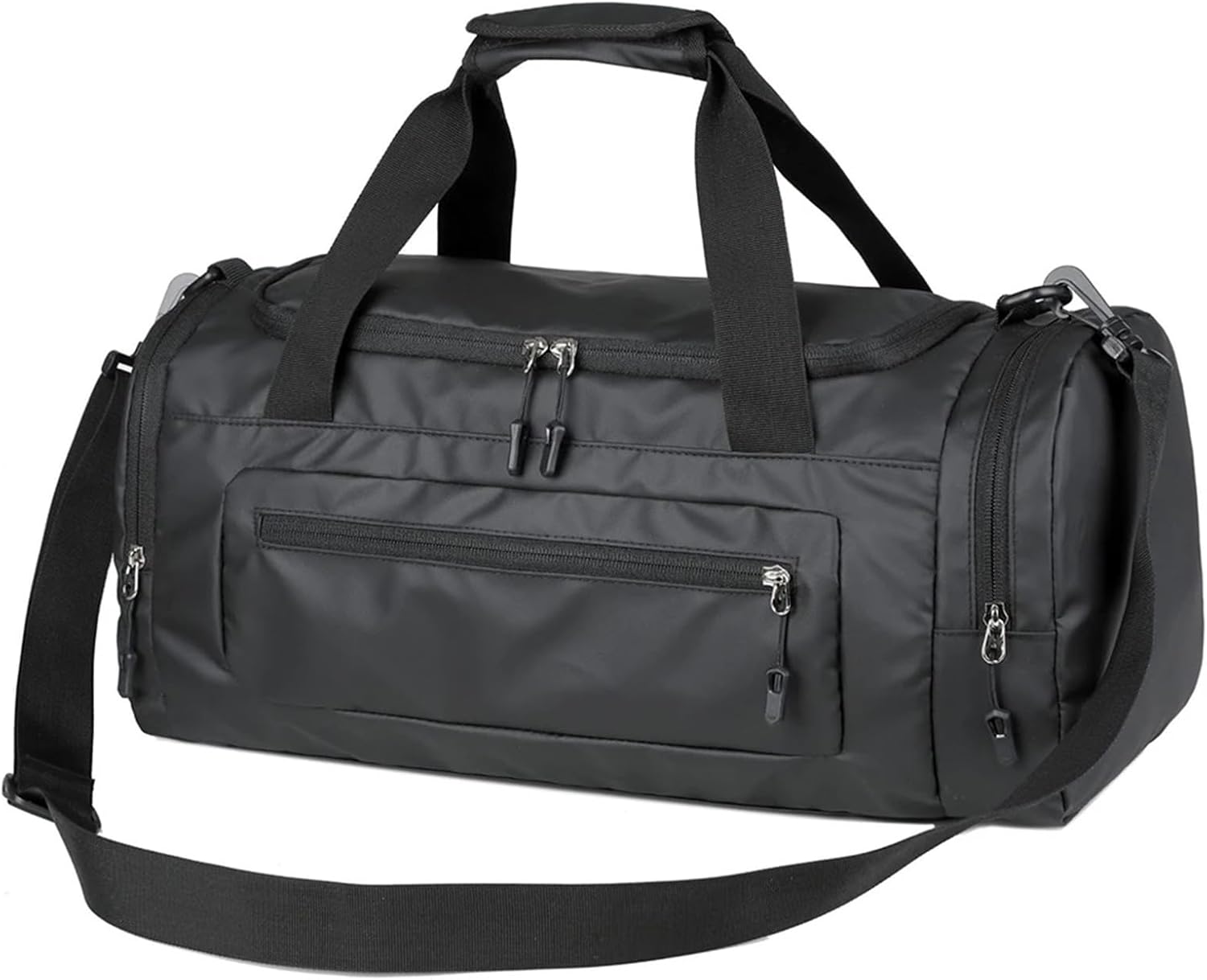 Turnbeutel Herren Fitness Tasche Große Kapazität mit Schuhfach und Nasstasche Training Sporttasche für Camping Trekking Wandern Reisen, Schwarz