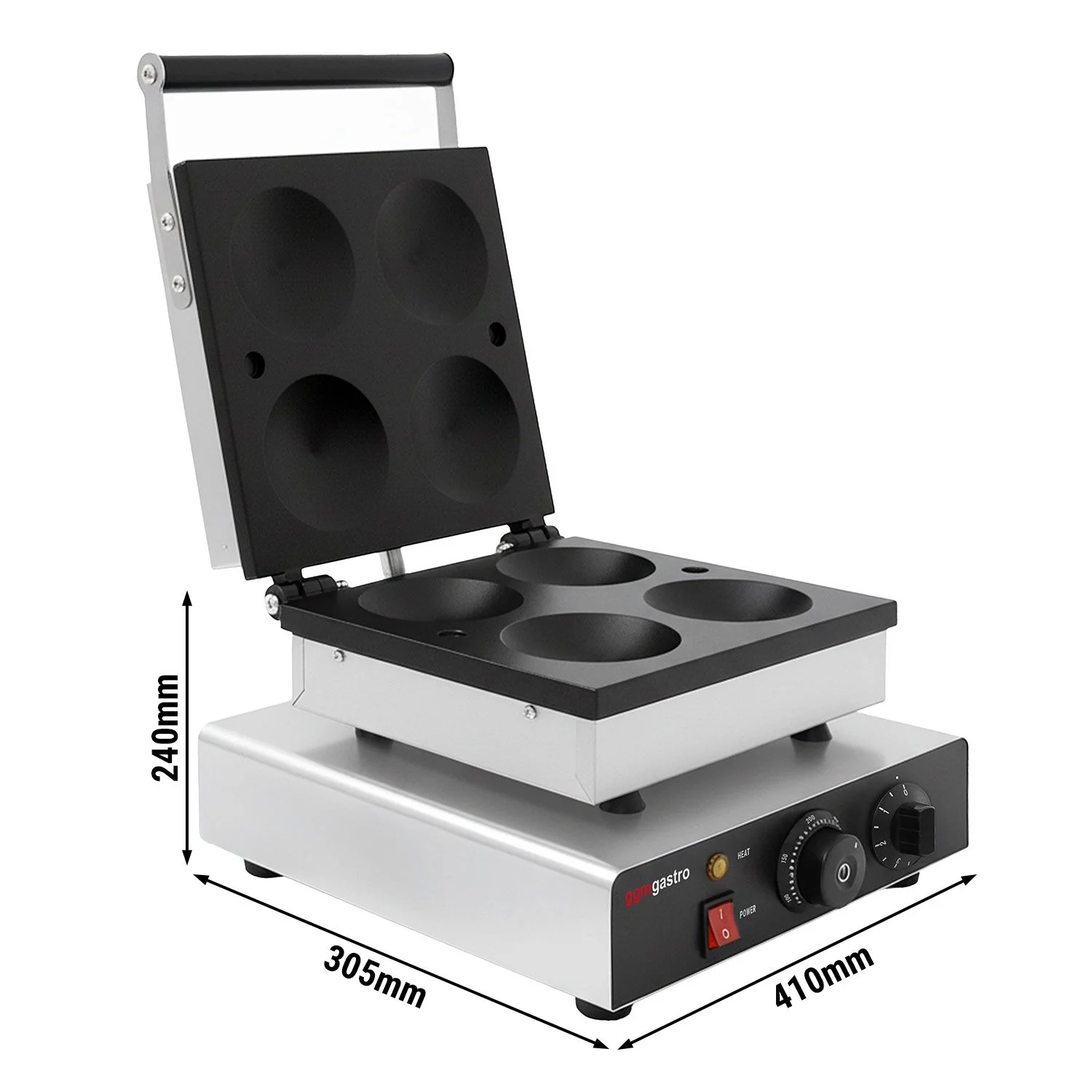 Vaffeljern - enkelt - mekanisk termostat - 1,75 kW - Form: amerikanske pannekaker - st?pejernsplater med non?stick?belegg