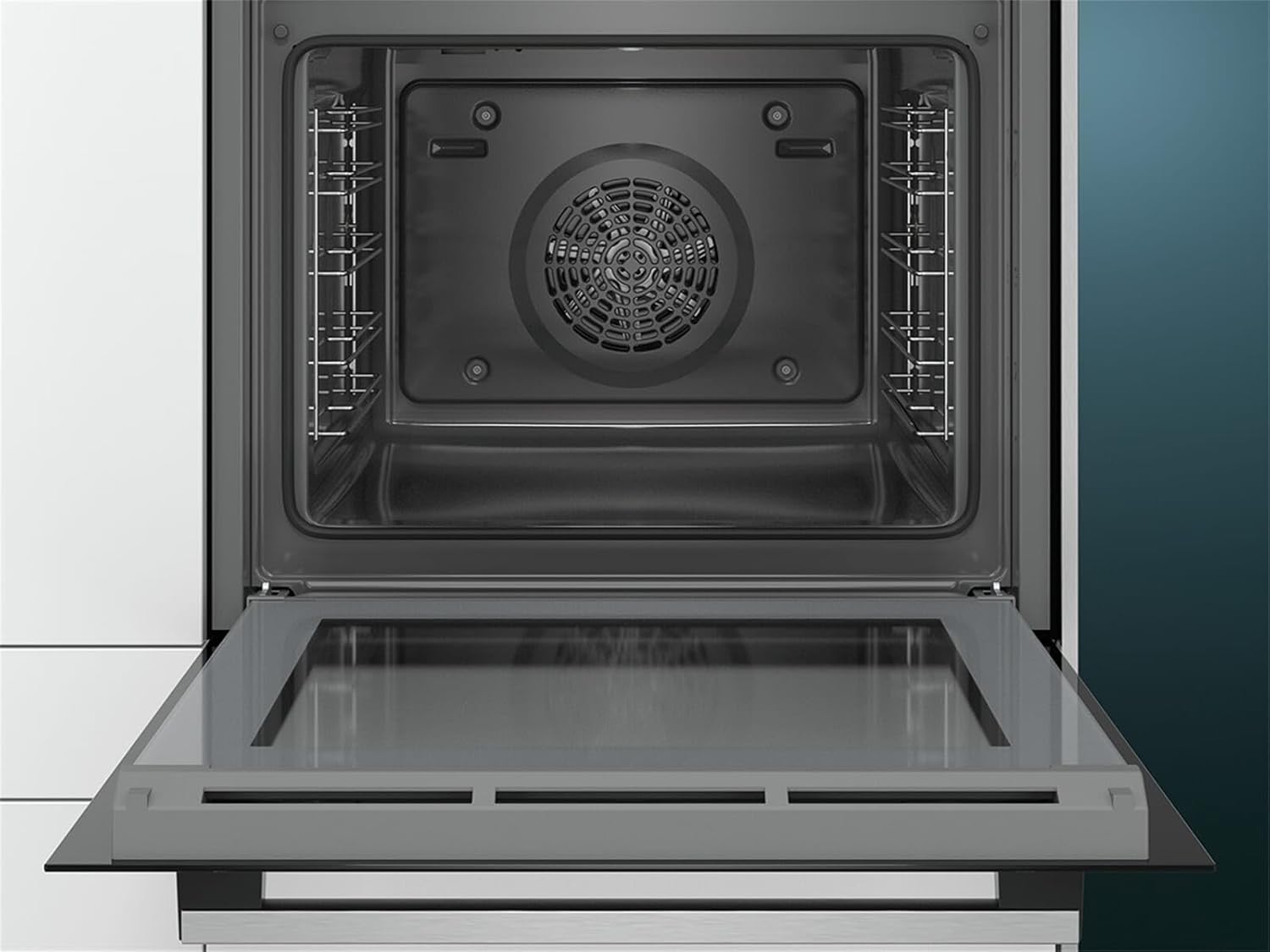 Siemens HB517ABS0 iQ500 Einbau-Elektro-Backofen, Edelstahl, cookControl10, Schnellaufheizung, 3D Heißluft plus, Schwarz