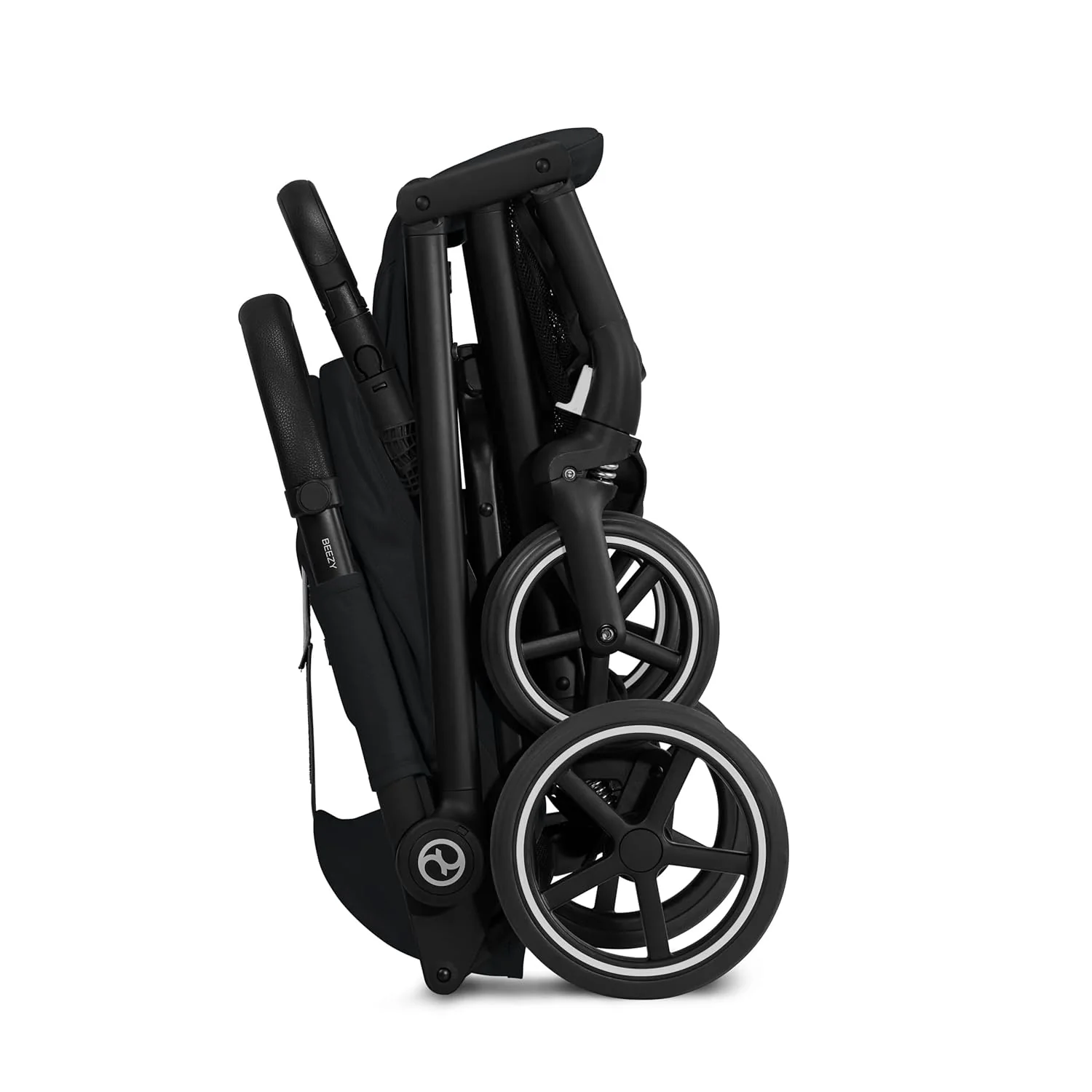 Cybex Gold Kinderwagen Beezy mit One-Pull Harness, Ab Geburt bis ca. 4 Jahre (max. 22 kg), Kompakt und ergonomisch, Almond Beige (Beige mit schwarzem Rahmen)