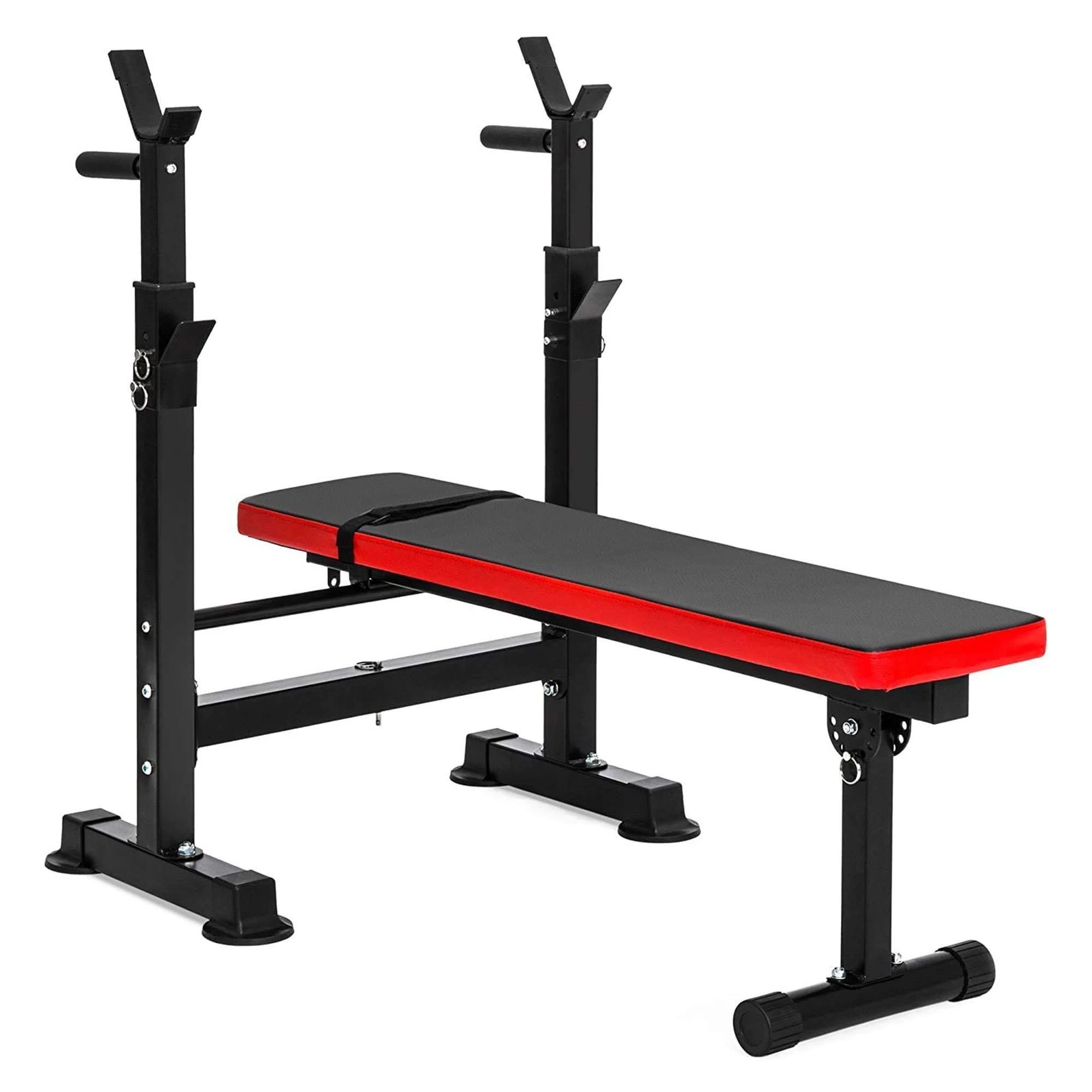 Fitvids Complete Workout Home Gym LX400 verstelbare olympische trainingsbank met squatrek en 45 kg halterset