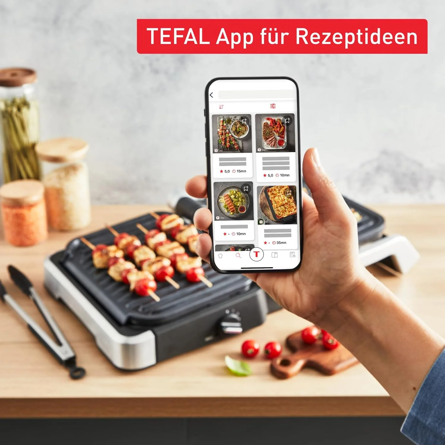Tefal OptiGrill 4in1 Contactgrill met Bakplaat, Opklapbaar, Tafelgrill, 9 Programma's, Gaarheidsindicator, Elektrische grill, Oven, GC776D10