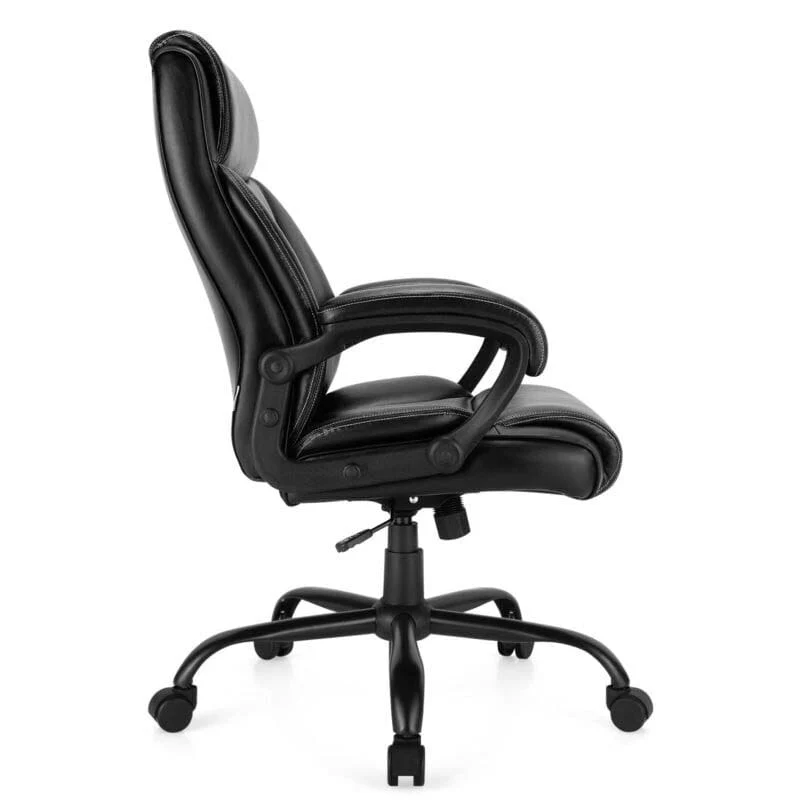400 Lbs Big Amp Tall Office Chair Leather High Back Executive Chair Wide Seat Swivel Computer Task Desk Chair - Comfortable And Ergonomic Design
