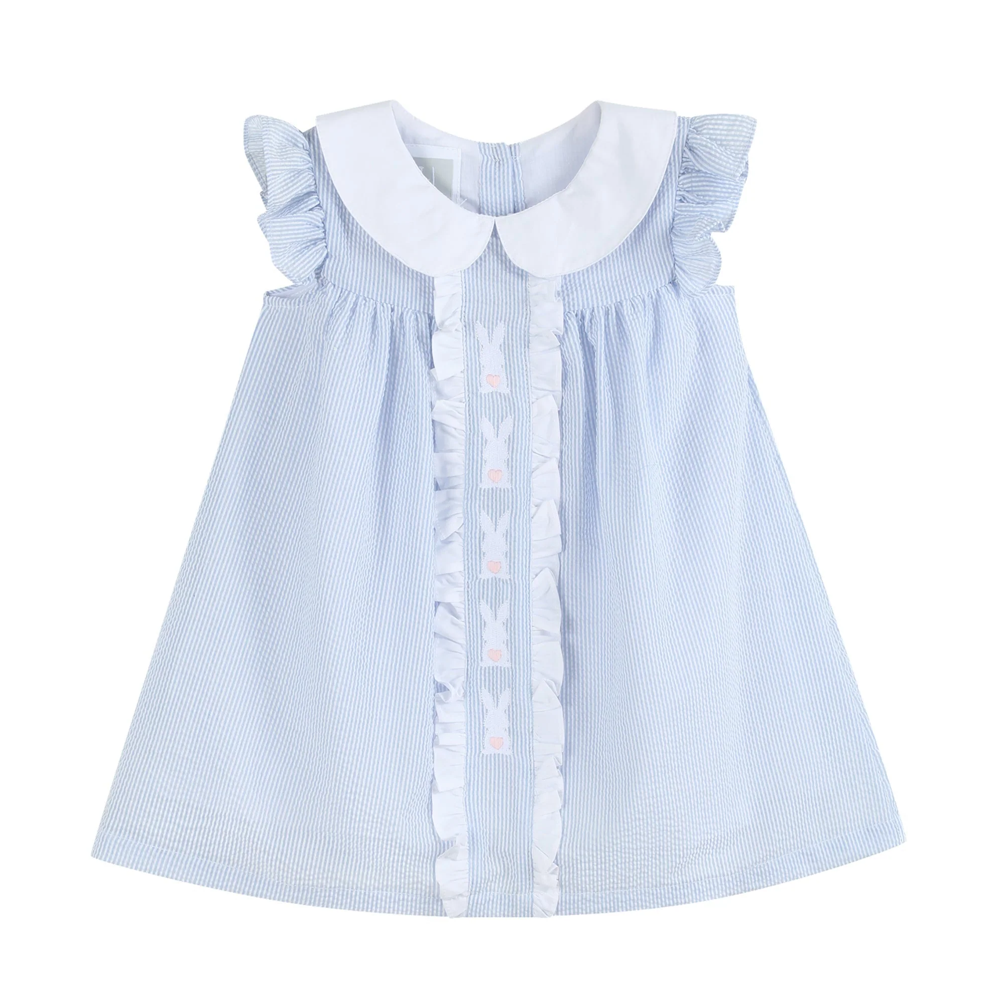 Light Blue Bunny Ruffle Yoke Dress