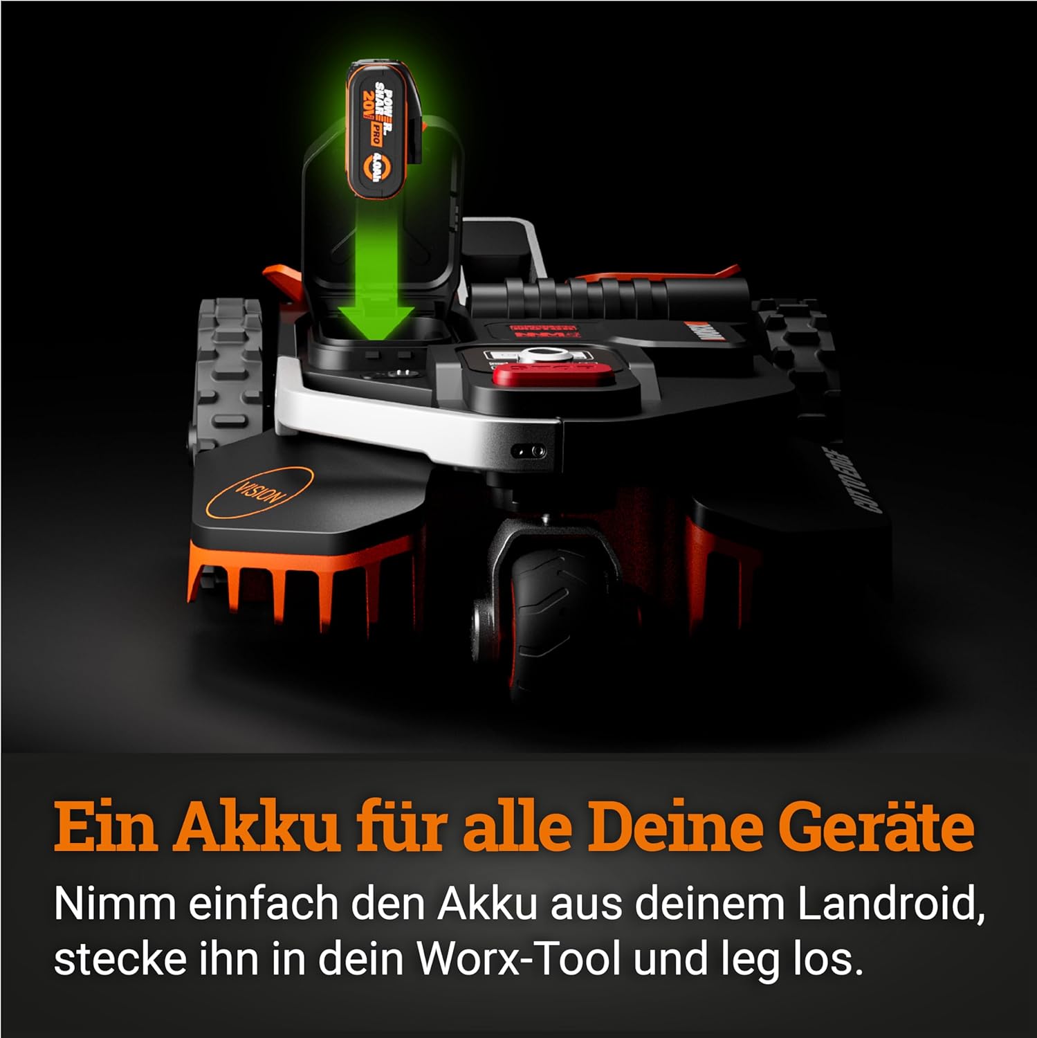 WORX Landroid WR169E Mähroboter mit Begrenzungskabel für Gärten bis 300m² - AIA Navigation - App Steuerung, WLAN, Bluetooth - Cut-to-Edge - 16 cm Schnittbreite - 30-60 mm Schnitthöhe