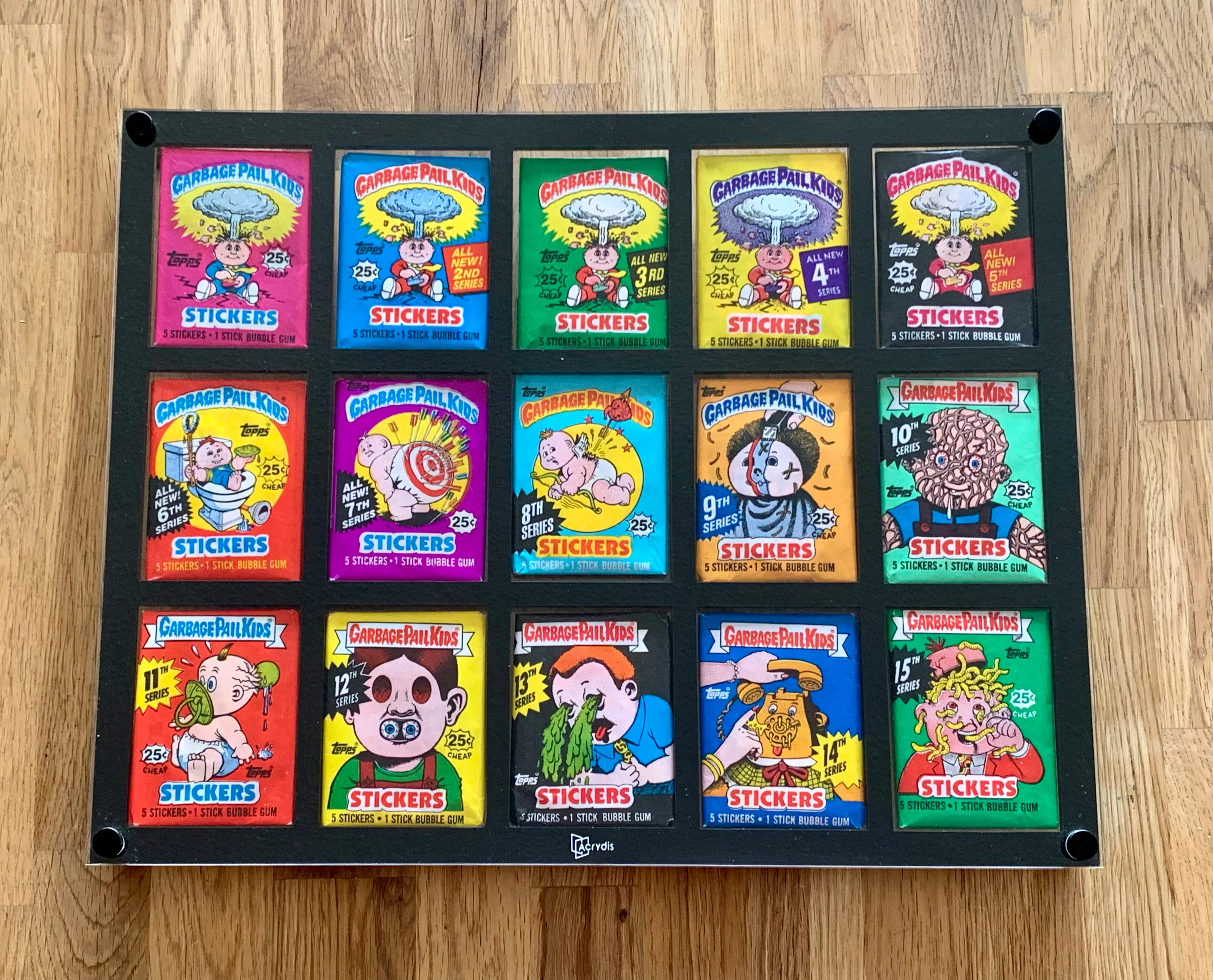 Original Wall Frame for Garbage Pail Kids OS Wax Packs (15)